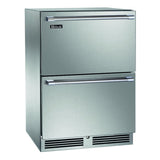 Perlick - 24" Signature Series Marine Grade Dual-Zone Freezer/Refrigerator Drawers, stainless steel - HP24ZM-4-5 Perlick - 24" Signature Series Marine Grade Dual-Zone Freezer/Refrigerator Drawers, stainless steel - HP24ZM-4-5