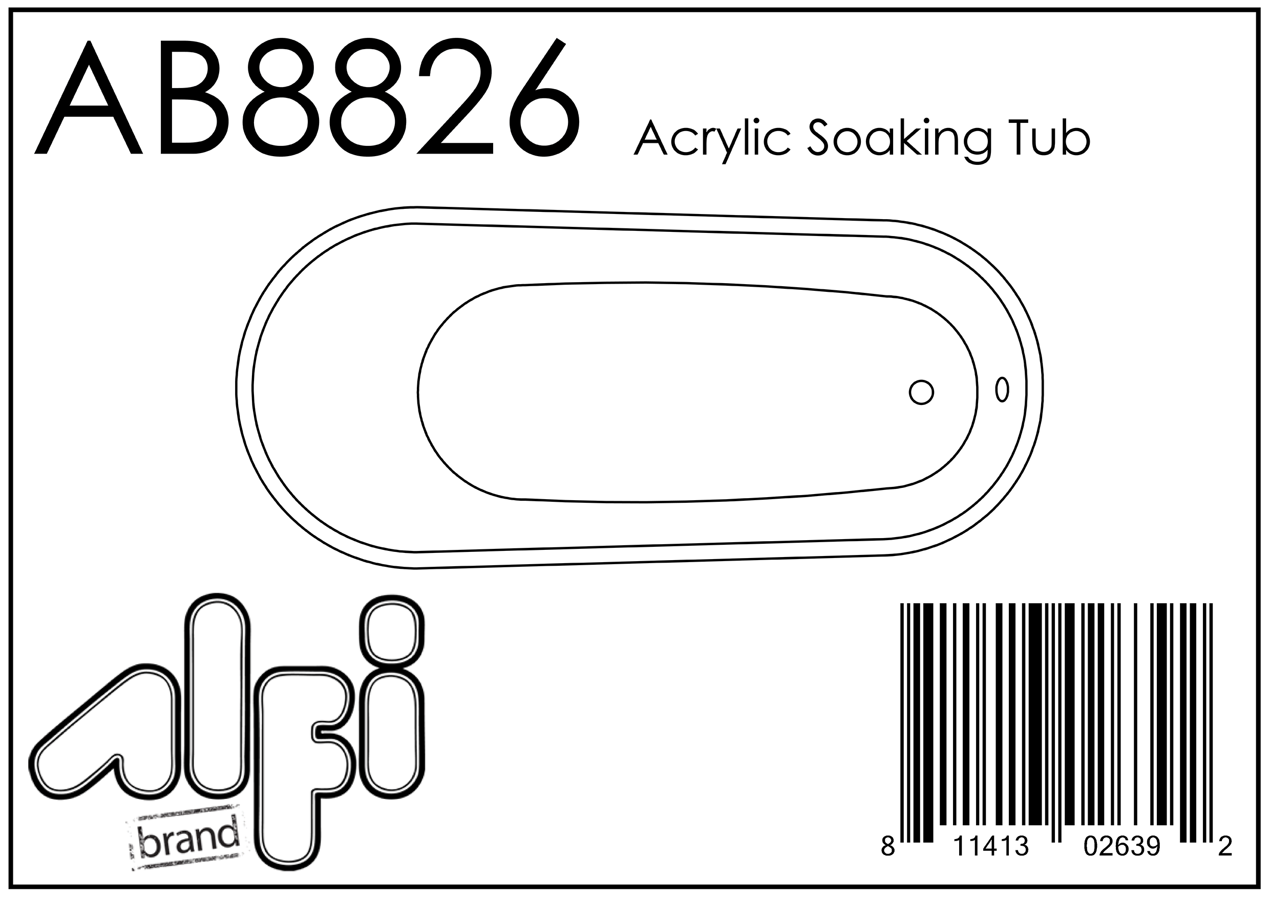 ALFI Brand - 68 inch White Oval Acrylic Free Standing Soaking Bathtub | AB8826 ALFI Brand - 68 inch White Oval Acrylic Free Standing Soaking Bathtub | AB8826