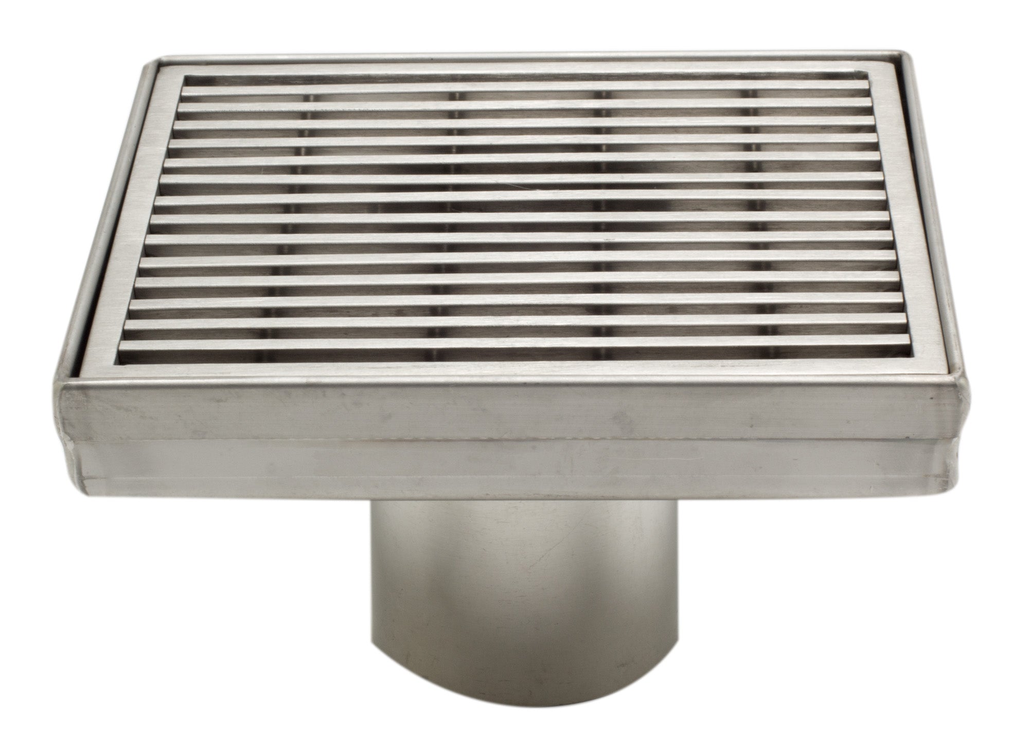 ALFI Brand - 5" x 5" Square Stainless Steel Shower Drain with Groove Lines | ABSD55D ALFI Brand - 5" x 5" Square Stainless Steel Shower Drain with Groove Lines | ABSD55D