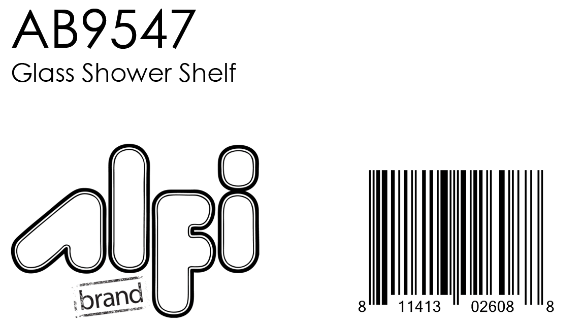 ALFI Brand - Polished Chrome Wall Mounted Glass Shower Shelf Bathroom Accessory | AB9547 ALFI Brand - Polished Chrome Wall Mounted Glass Shower Shelf Bathroom Accessory | AB9547
