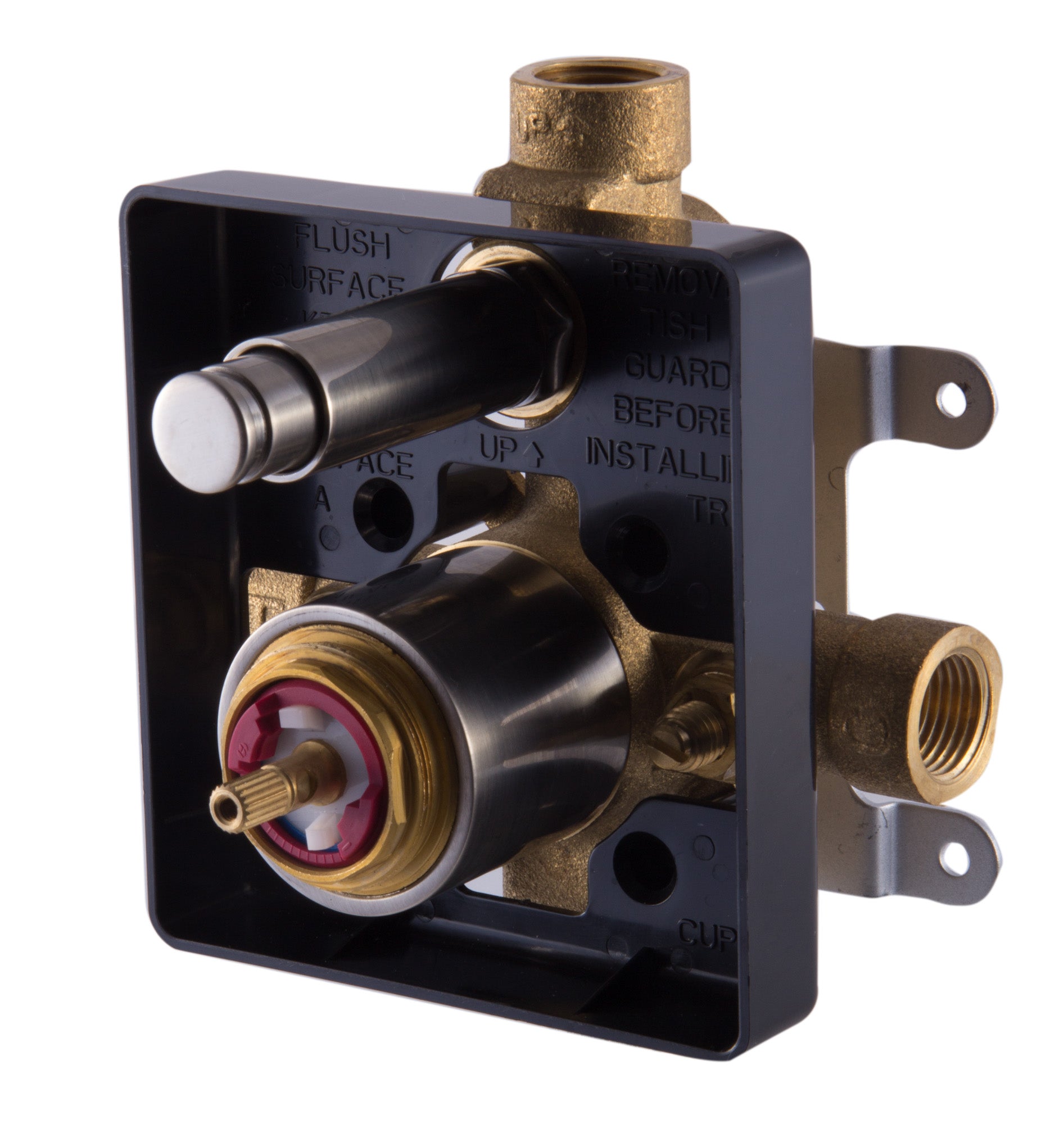 ALFI Brand - Brushed Nickel Modern Square Pressure Balanced Shower Mixer with Diverter | AB6801-BN ALFI Brand - Brushed Nickel Modern Square Pressure Balanced Shower Mixer with Diverter | AB6801-BN