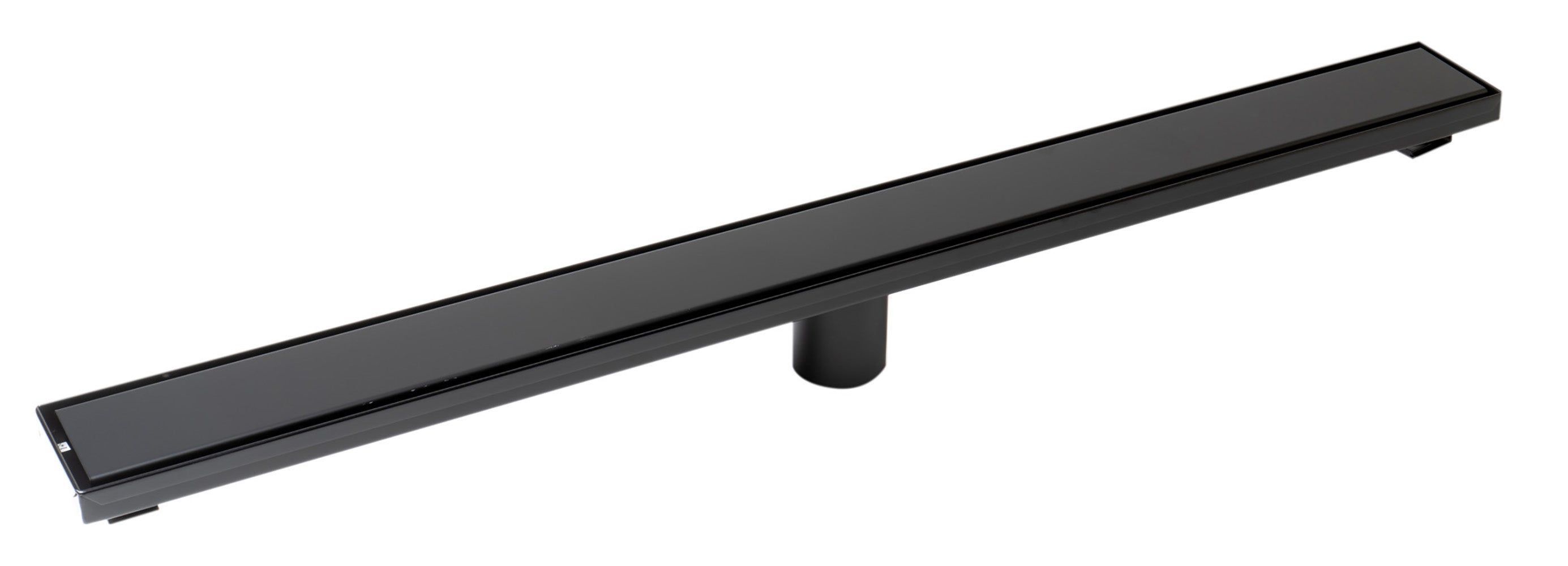 ALFI Brand - 32" Black Matte Stainless Steel Linear Shower Drain with Solid Cover | ABLD32B-BM ALFI Brand - 32" Black Matte Stainless Steel Linear Shower Drain with Solid Cover | ABLD32B-BM