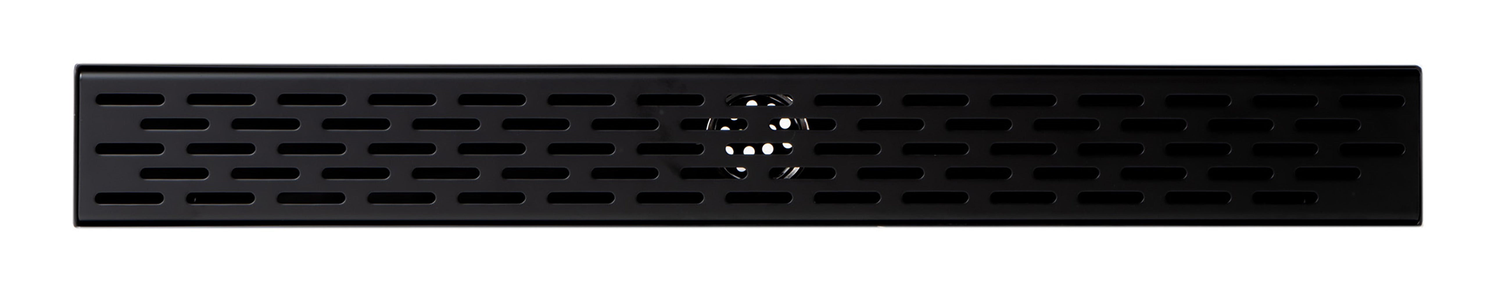 ALFI Brand - 24" Black Matte Stainless Steel Linear Shower Drain with Groove Holes | ABLD24C-BM ALFI Brand - 24" Black Matte Stainless Steel Linear Shower Drain with Groove Holes | ABLD24C-BM