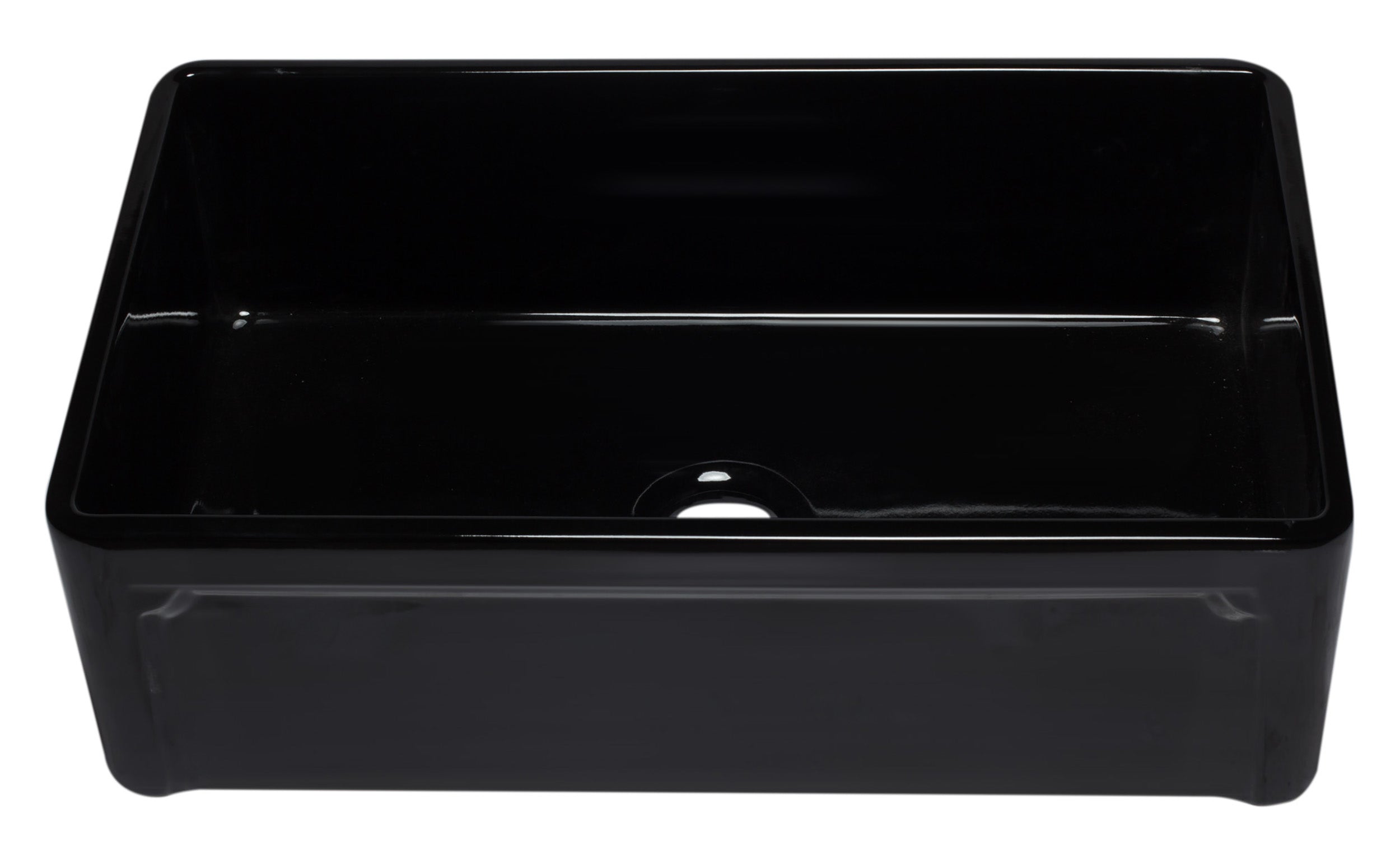 ALFI Brand - 33 inch Black Reversible Single Fireclay Farmhouse Kitchen Sink | AB3320SB-BG ALFI Brand - 33 inch Black Reversible Single Fireclay Farmhouse Kitchen Sink | AB3320SB-BG