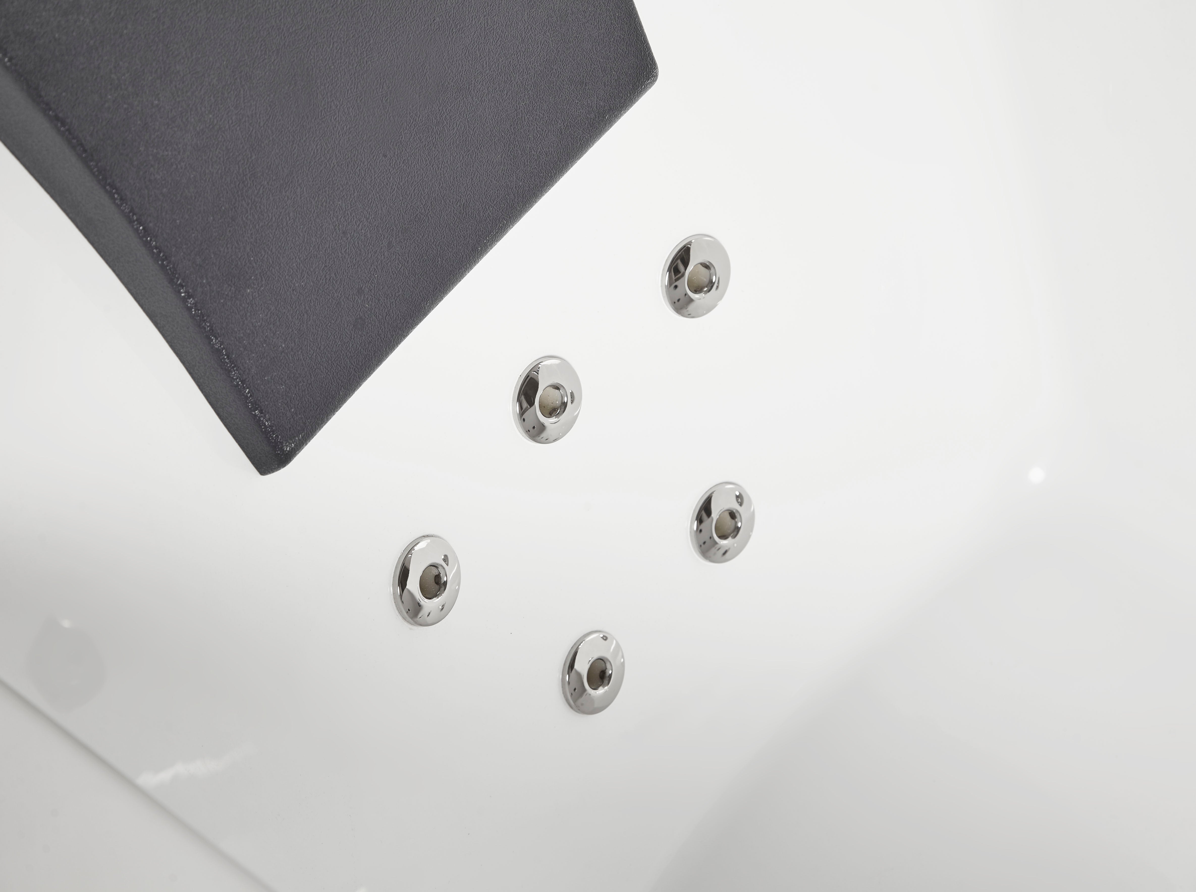 EAGO - 6 ft Acrylic White Rectangular Whirlpool Bathtub w Fixtures | AM154ETL-R6 EAGO - 6 ft Acrylic White Rectangular Whirlpool Bathtub w Fixtures | AM154ETL-R6