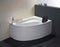 EAGO - 5' Single Person Corner White Acrylic Whirlpool Bath Tub - Drain on Left | AM161-L