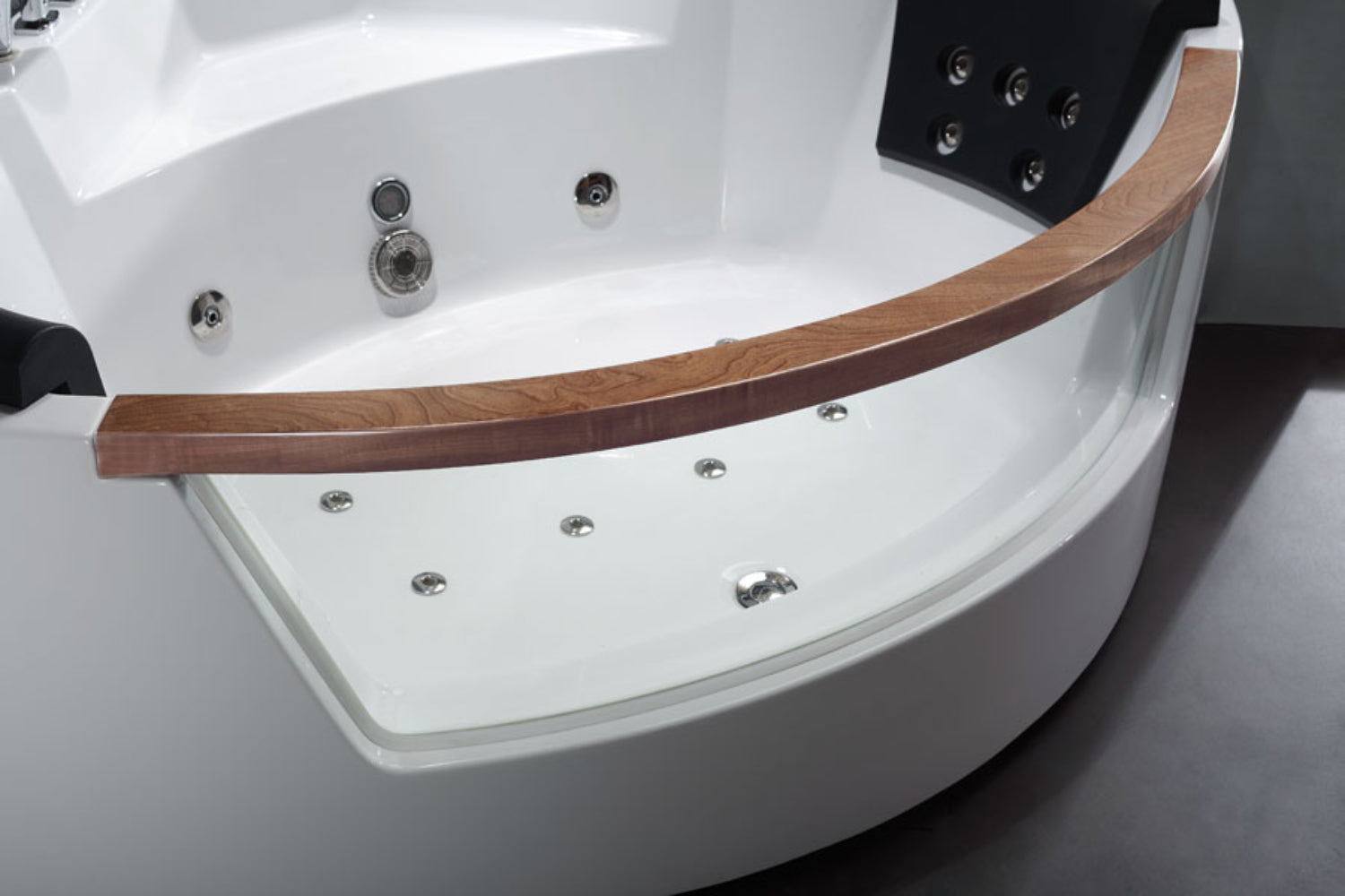 EAGO - 5 ft Clear Rounded Corner Acrylic Whirlpool Bathtub for Two | AM197ETL EAGO - 5 ft Clear Rounded Corner Acrylic Whirlpool Bathtub for Two | AM197ETL