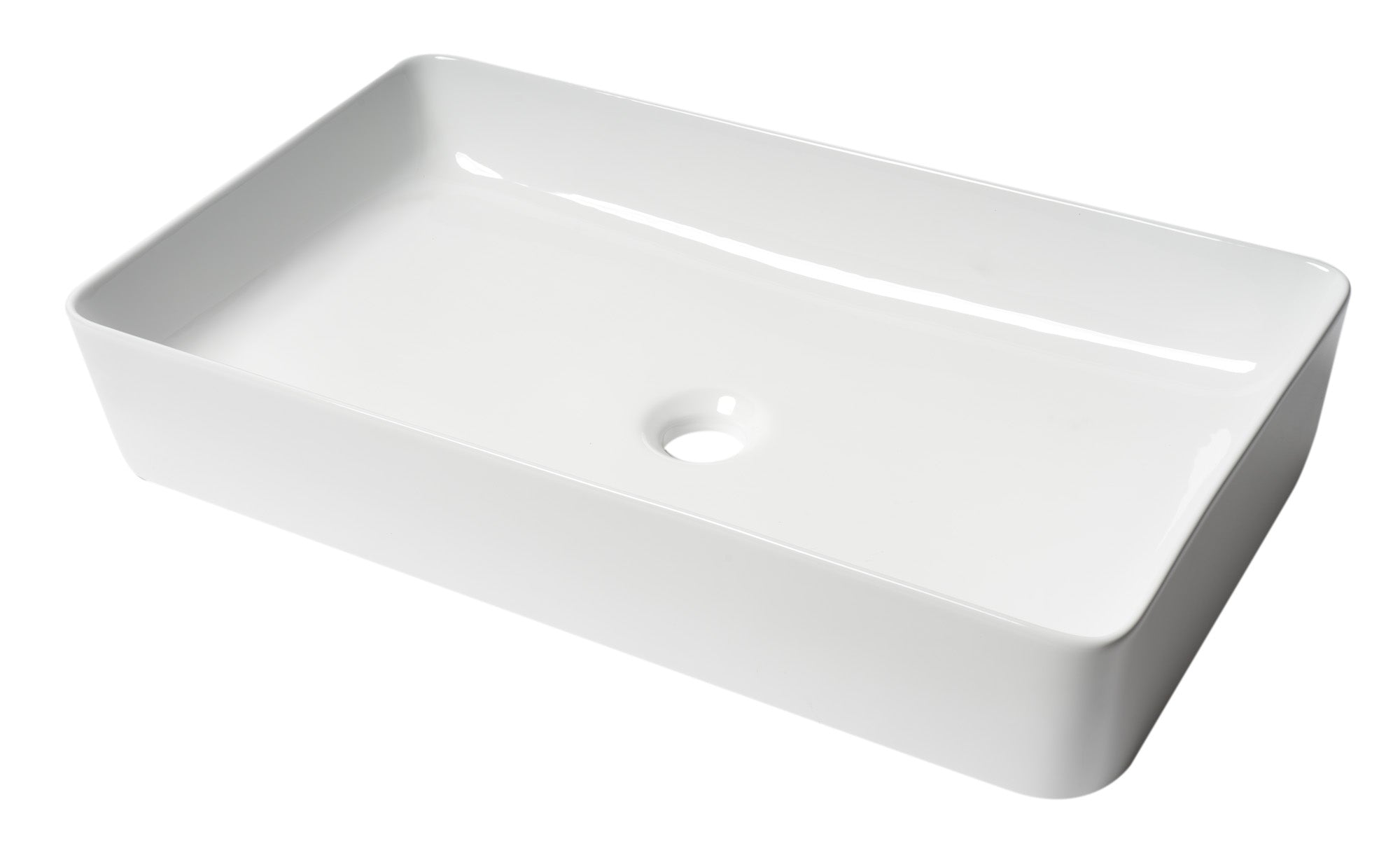 ALFI Brand - White 24" Modern Rectangular Above Mount Ceramic Sink | ABC902-W ALFI Brand - White 24" Modern Rectangular Above Mount Ceramic Sink | ABC902-W