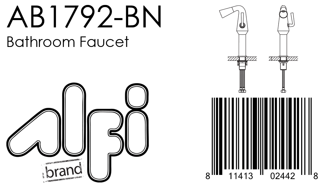 ALFI Brand - Brushed Nickel Single Hole Tall Cone Waterfall Bathroom Faucet | AB1792-BN ALFI Brand - Brushed Nickel Single Hole Tall Cone Waterfall Bathroom Faucet | AB1792-BN