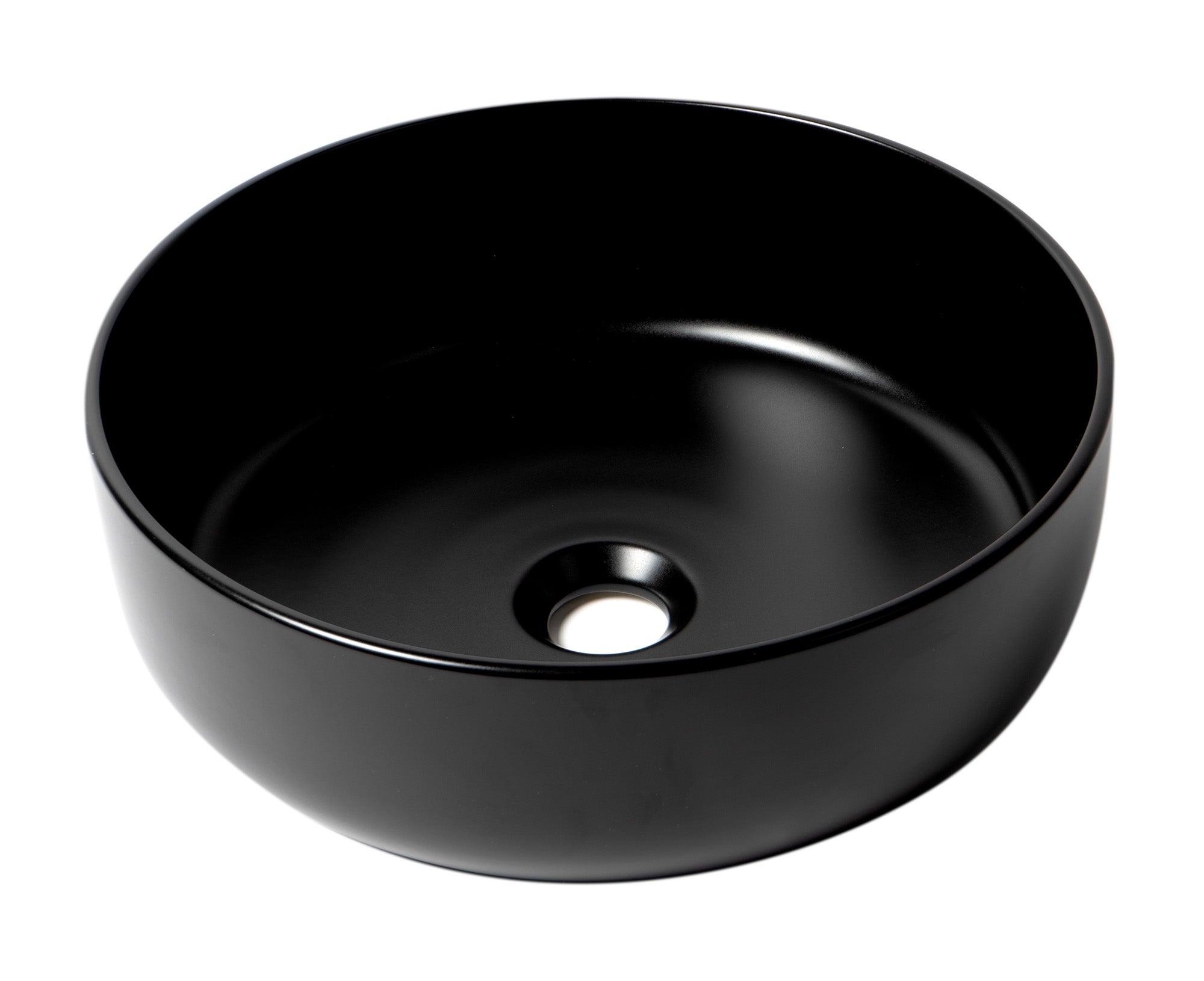 ALFI Brand - Black Matte 15" Round Above Mount Ceramic Sink | ABC907-BM ALFI Brand - Black Matte 15" Round Above Mount Ceramic Sink | ABC907-BM