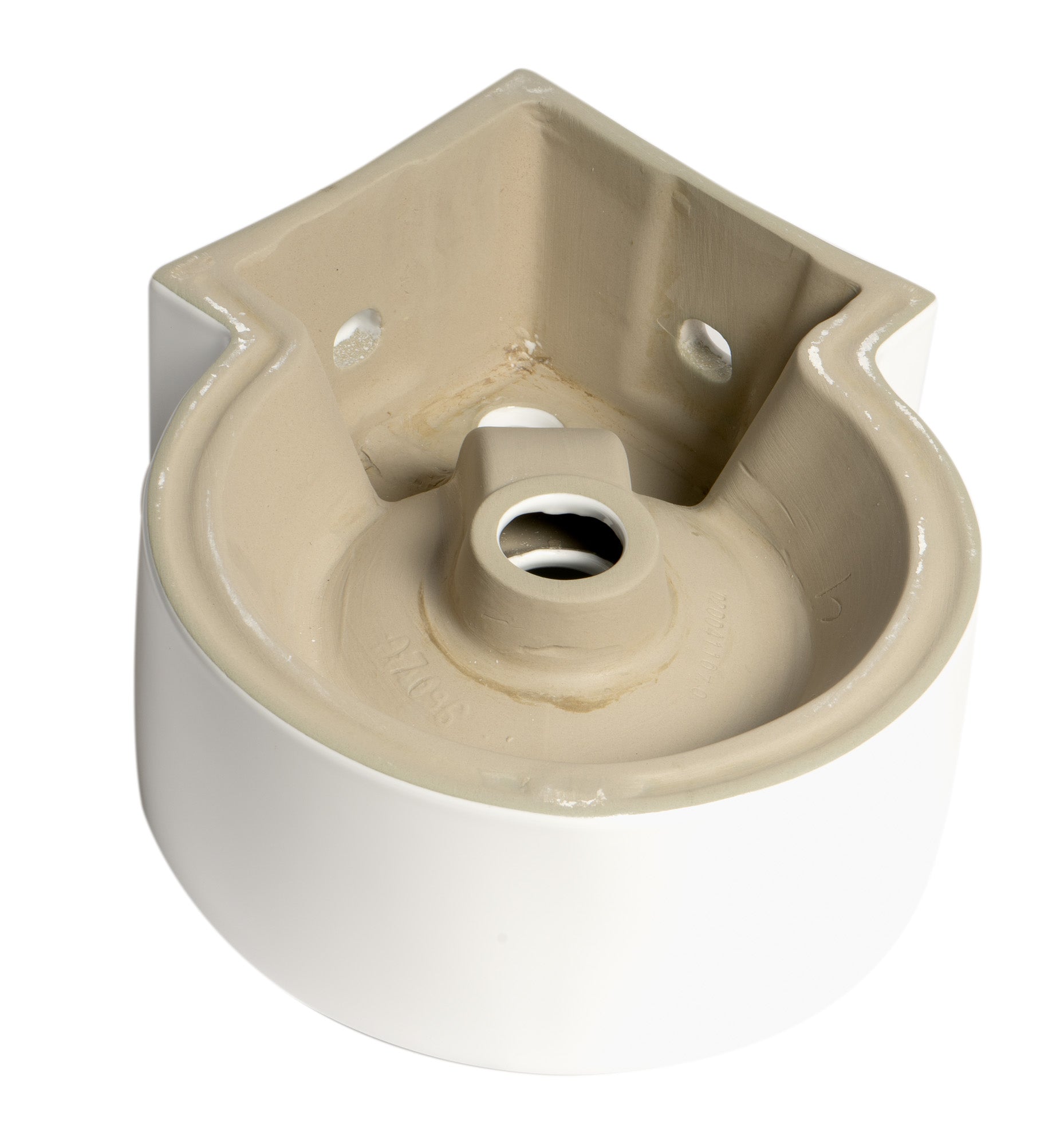 ALFI Brand - White 17" Tiny Corner Wall Mounted Ceramic Sink with Faucet Hole | ABC121 ALFI Brand - White 17" Tiny Corner Wall Mounted Ceramic Sink with Faucet Hole | ABC121