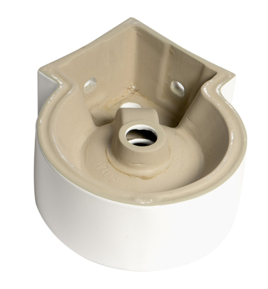 ALFI Brand - White 17" Tiny Corner Wall Mounted Ceramic Sink with Faucet Hole | ABC121