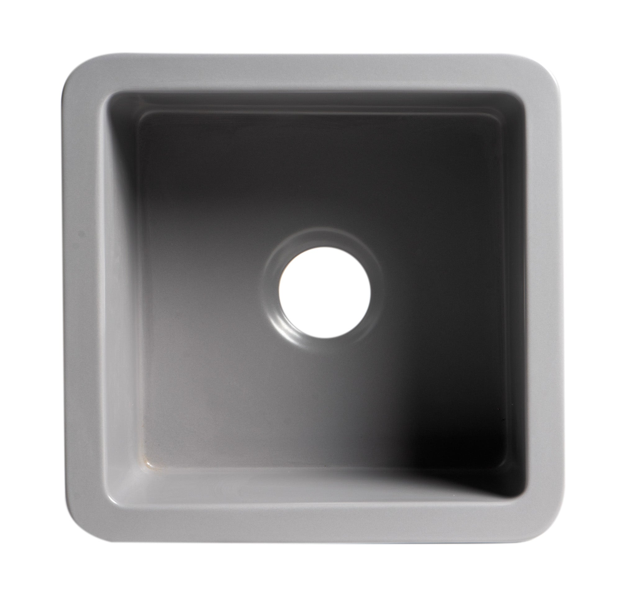 ALFI Brand - Gray Matte Square 18" x 18" Undermount / Drop In Fireclay Prep Sink | ABF1818S-GM ALFI Brand - Gray Matte Square 18" x 18" Undermount / Drop In Fireclay Prep Sink | ABF1818S-GM