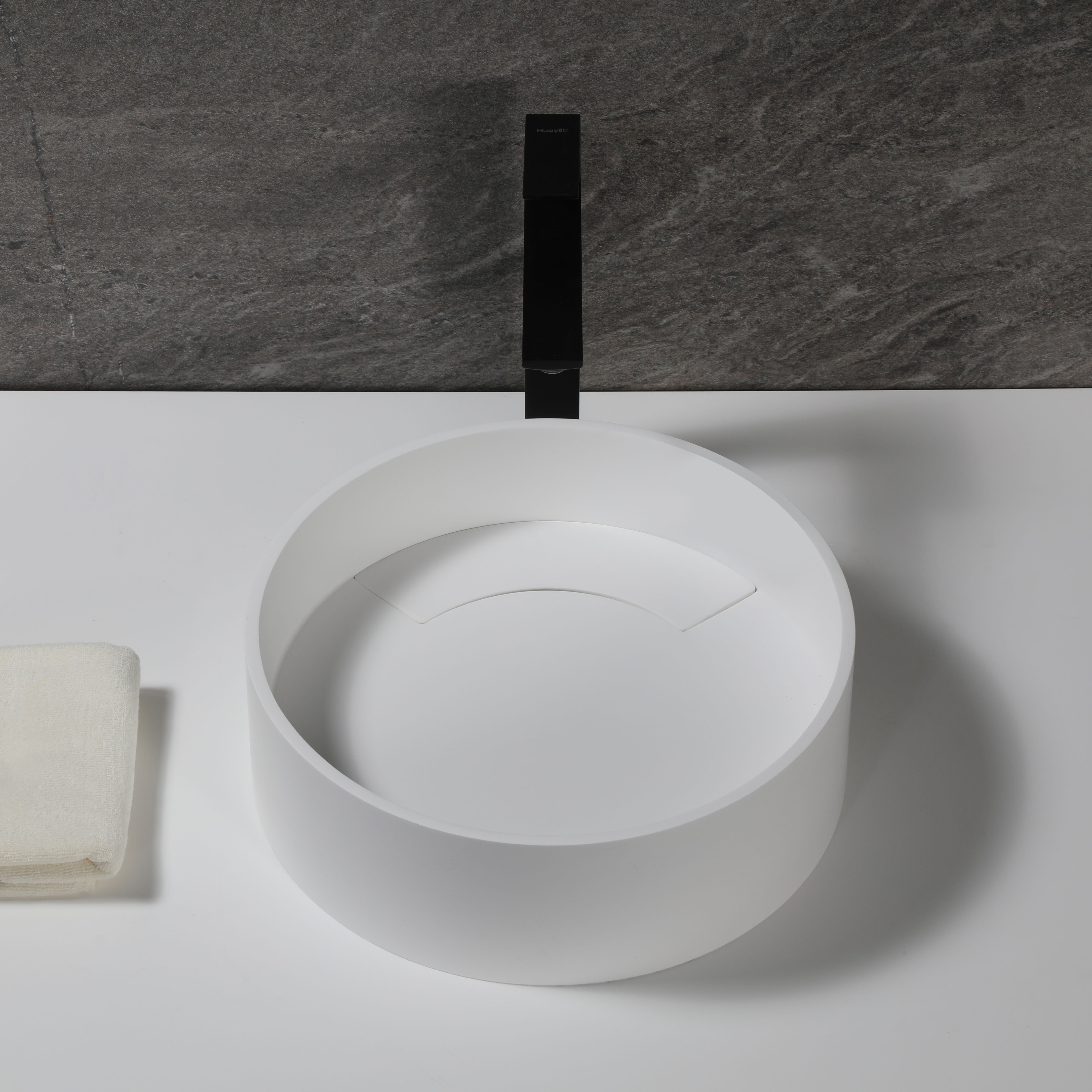 ALFI Brand - 15" Round White Matte Solid Surface Resin Sink | ABRS15R ALFI Brand - 15" Round White Matte Solid Surface Resin Sink | ABRS15R