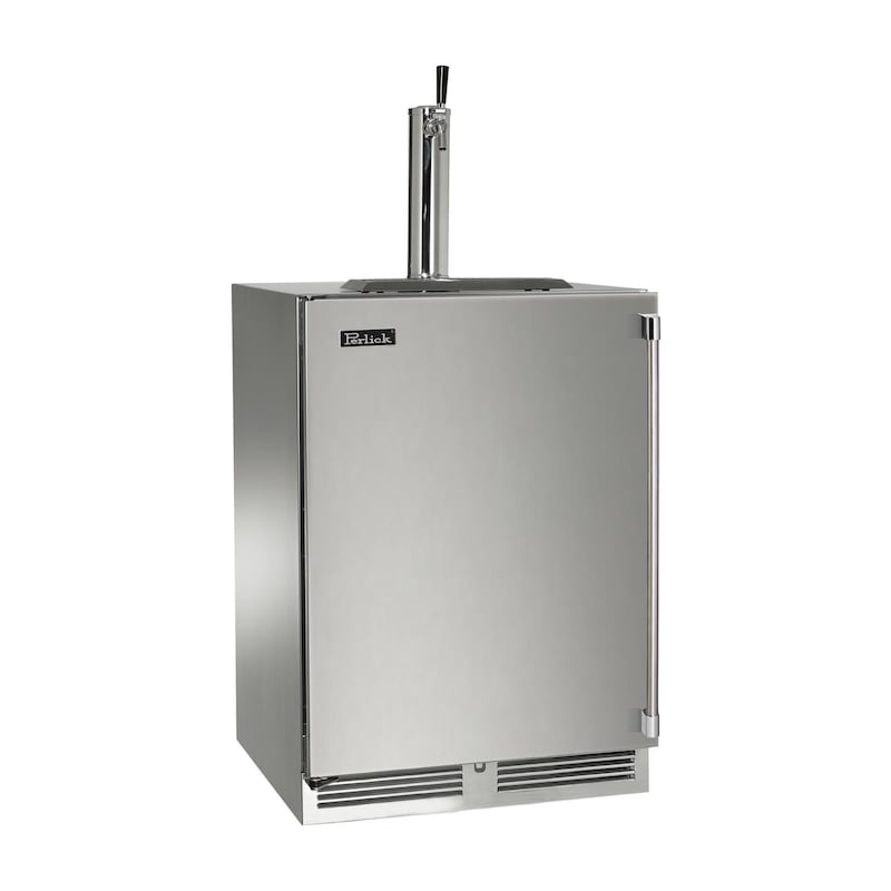 Perlick - 24" Signature Series Outdoor Beer Dispenser - Single Tap with stainless steel solid door, - HP24TO-4-1 Perlick - 24" Signature Series Outdoor Beer Dispenser - Single Tap with stainless steel solid door, - HP24TO-4-1