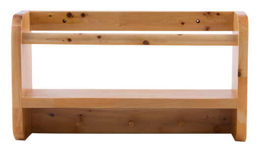 ALFI Brand - 18" Wall Mounted Wooden Shelf & Hooks Bathroom Accessory | AB5508