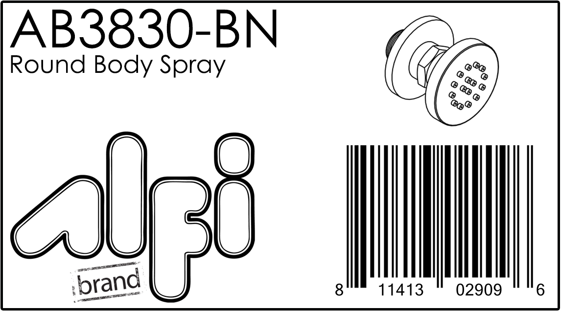 ALFI Brand - Brushed Nickel 2" Round Adjustable Shower Body Spray | AB3830-BN ALFI Brand - Brushed Nickel 2" Round Adjustable Shower Body Spray | AB3830-BN