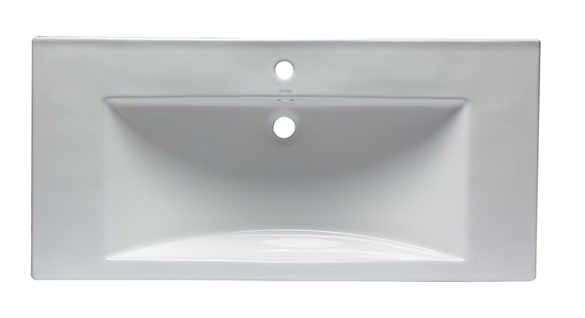 EAGO - White Ceramic 40"x19" Rectangular Drop In Sink | BH002 EAGO - White Ceramic 40"x19" Rectangular Drop In Sink | BH002