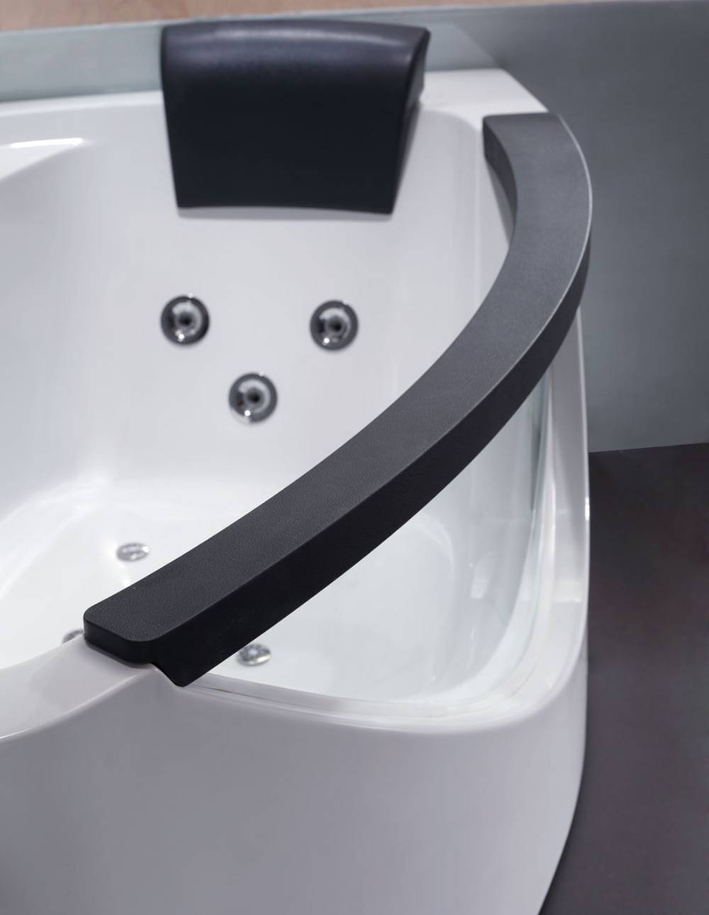 EAGO - 5 ft Clear Rounded Left Corner Acrylic Whirlpool Bathtub | AM198ETL-L EAGO - 5 ft Clear Rounded Left Corner Acrylic Whirlpool Bathtub | AM198ETL-L