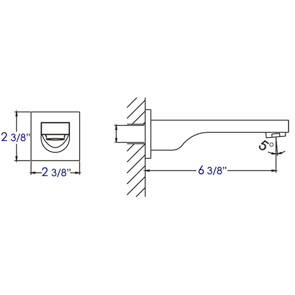ALFI Brand - Brushed Nickel Wallmounted Tub Filler Bathroom Spout | AB9201-BN ALFI Brand - Brushed Nickel Wallmounted Tub Filler Bathroom Spout | AB9201-BN