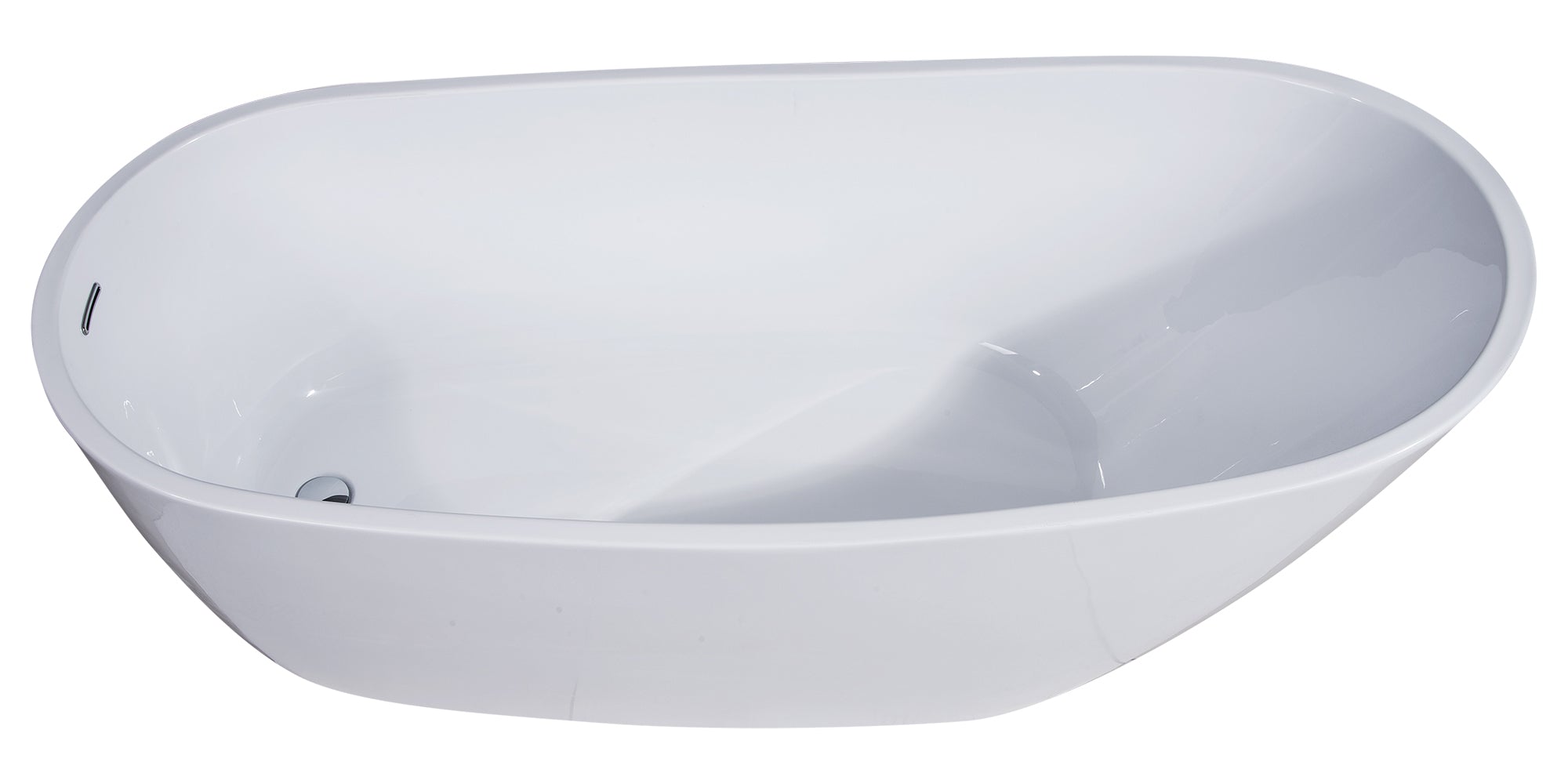 ALFI Brand - 68 inch White Oval Acrylic Free Standing Soaking Bathtub | AB8826 ALFI Brand - 68 inch White Oval Acrylic Free Standing Soaking Bathtub | AB8826