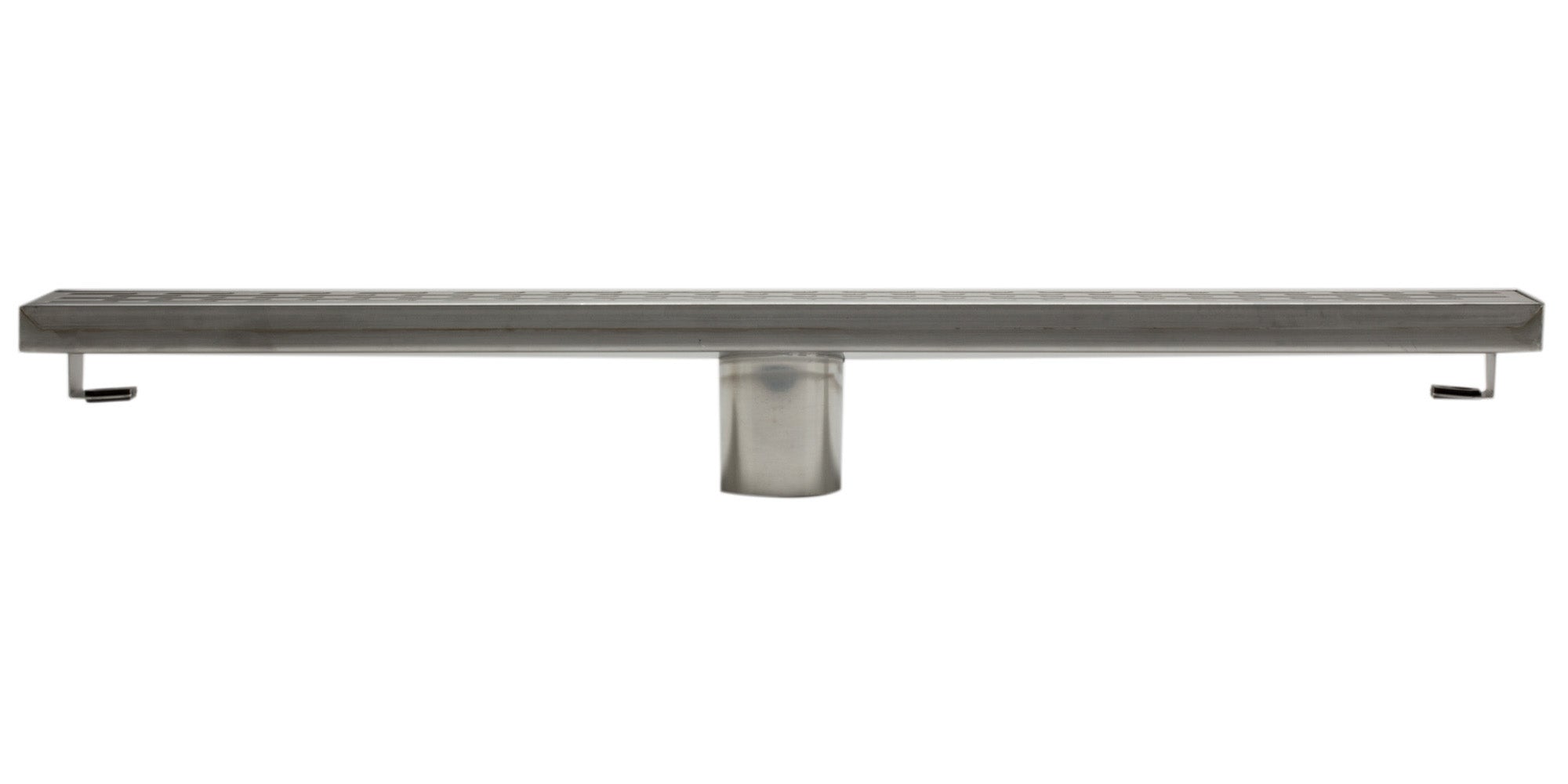 ALFI Brand - 24" Long Modern Stainless Steel Linear Shower Drain with Groove Holes | ABLD24C-BSS ALFI Brand - 24" Long Modern Stainless Steel Linear Shower Drain with Groove Holes | ABLD24C-BSS