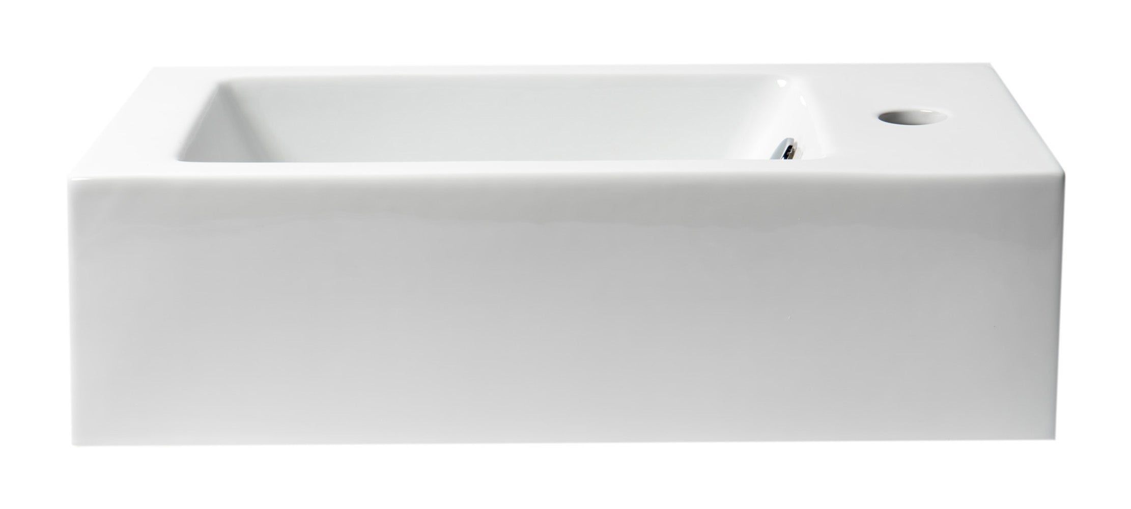 ALFI Brand - White 20" Small Rectangular Wall Mounted Ceramic Sink with Faucet Hole | ABC116 ALFI Brand - White 20" Small Rectangular Wall Mounted Ceramic Sink with Faucet Hole | ABC116