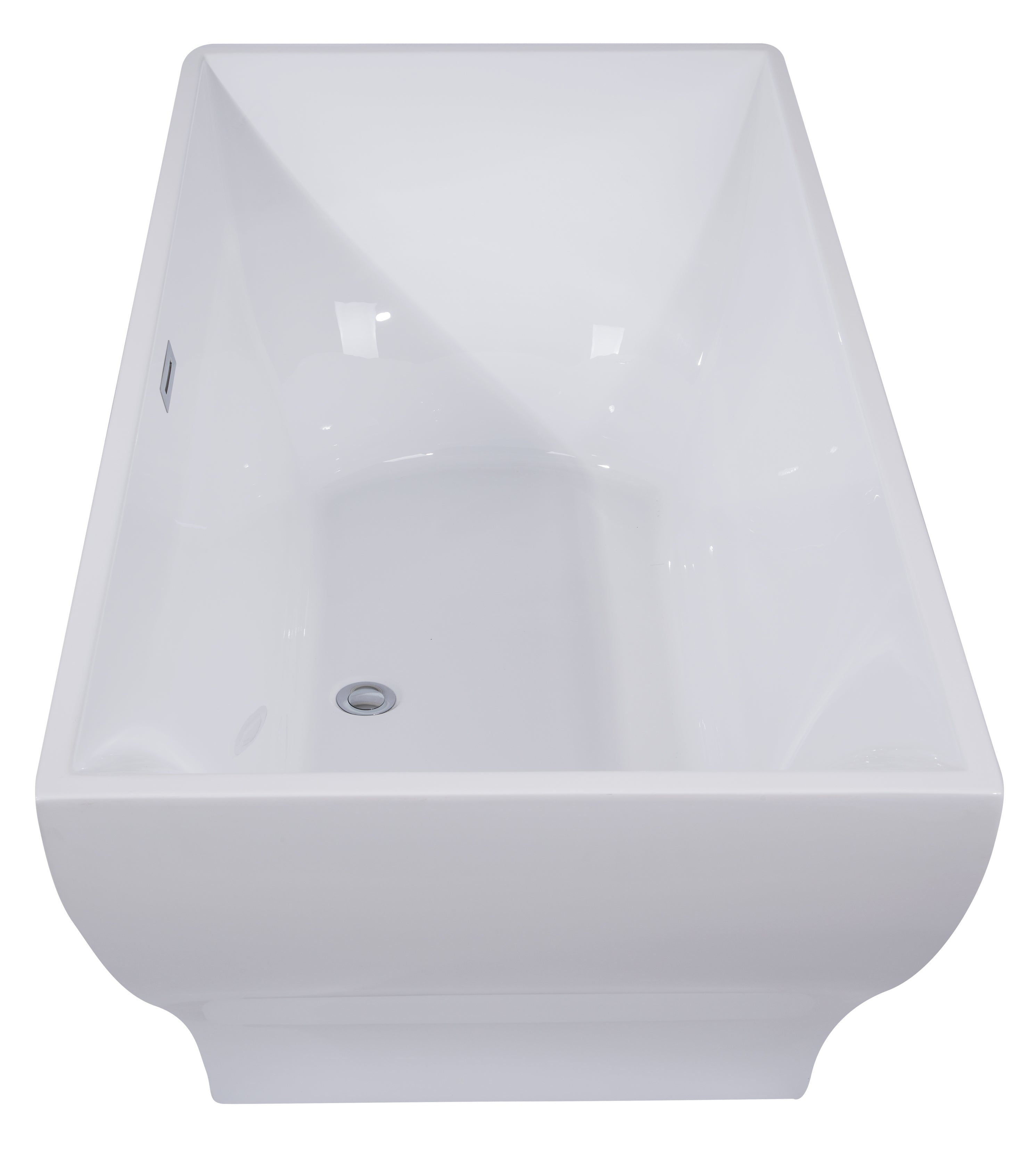 ALFI Brand - 67 inch White Rectangular Acrylic Free Standing Soaking Bathtub | AB8840 ALFI Brand - 67 inch White Rectangular Acrylic Free Standing Soaking Bathtub | AB8840