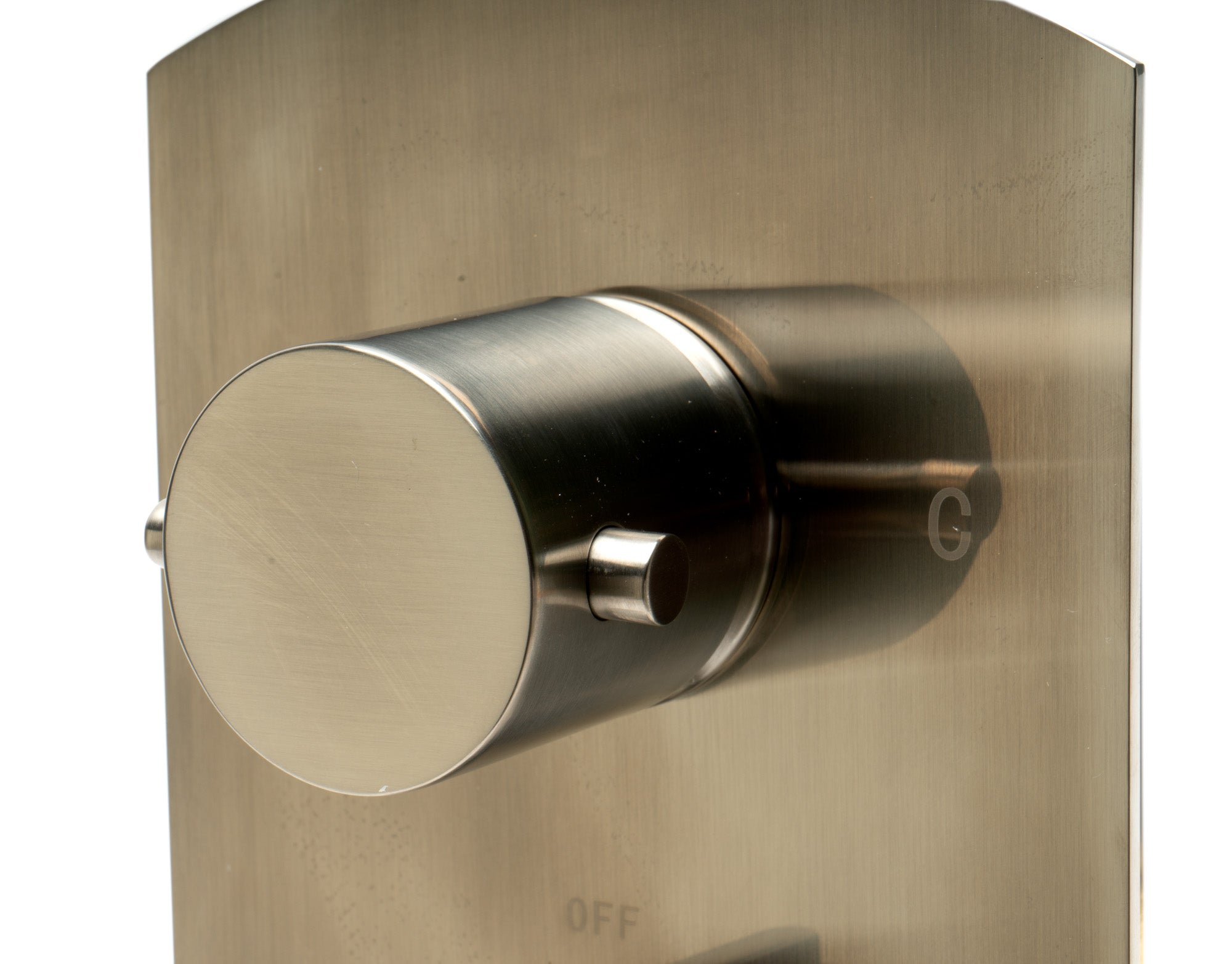 ALFI Brand - Brushed Nickel Round Knob 1 Way Thermostatic Shower Mixer | AB3809-BN ALFI Brand - Brushed Nickel Round Knob 1 Way Thermostatic Shower Mixer | AB3809-BN