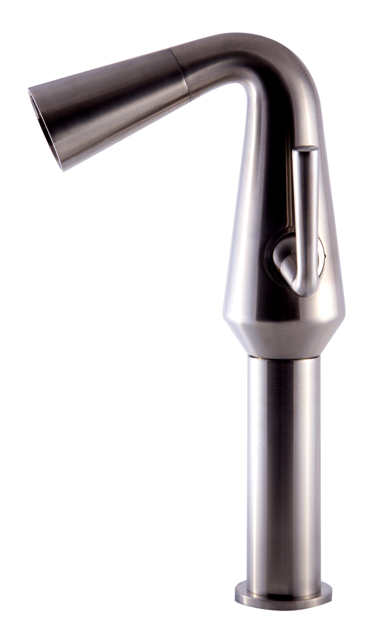 ALFI Brand - Brushed Nickel Single Hole Tall Cone Waterfall Bathroom Faucet | AB1792-BN ALFI Brand - Brushed Nickel Single Hole Tall Cone Waterfall Bathroom Faucet | AB1792-BN