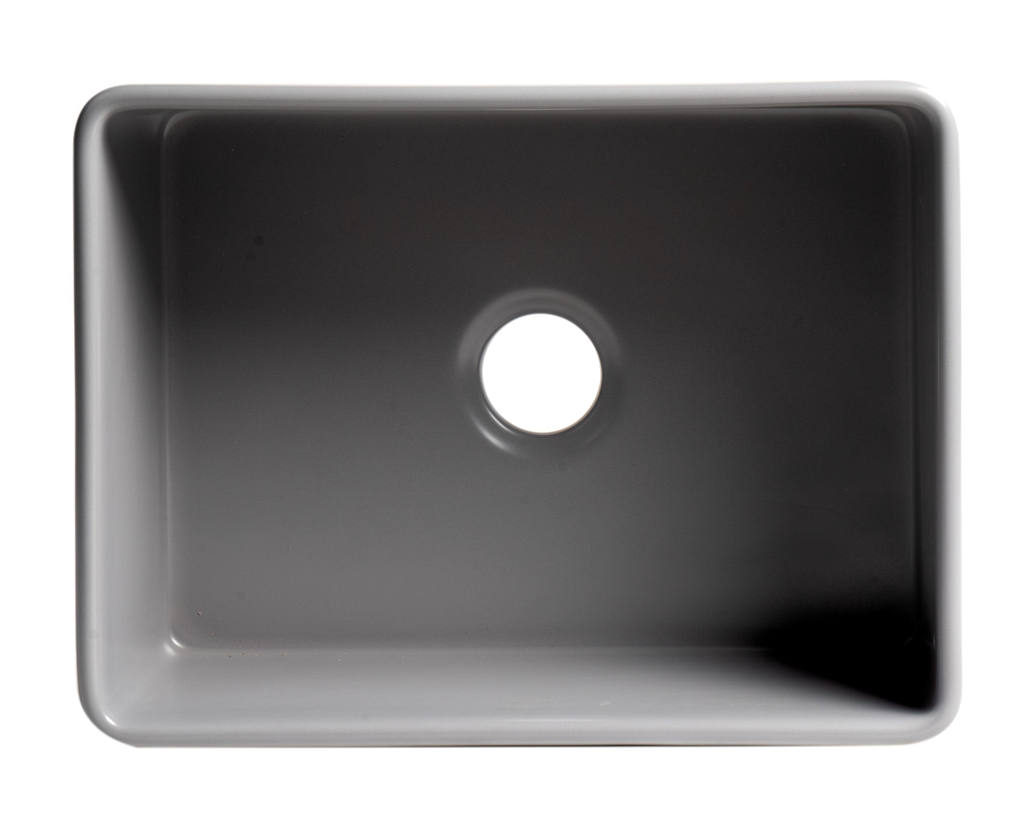 ALFI Brand - Gray Matte Smooth Apron 24" x 18" Single Bowl Fireclay Farm Sink | ABF2418-GM ALFI Brand - Gray Matte Smooth Apron 24" x 18" Single Bowl Fireclay Farm Sink | ABF2418-GM