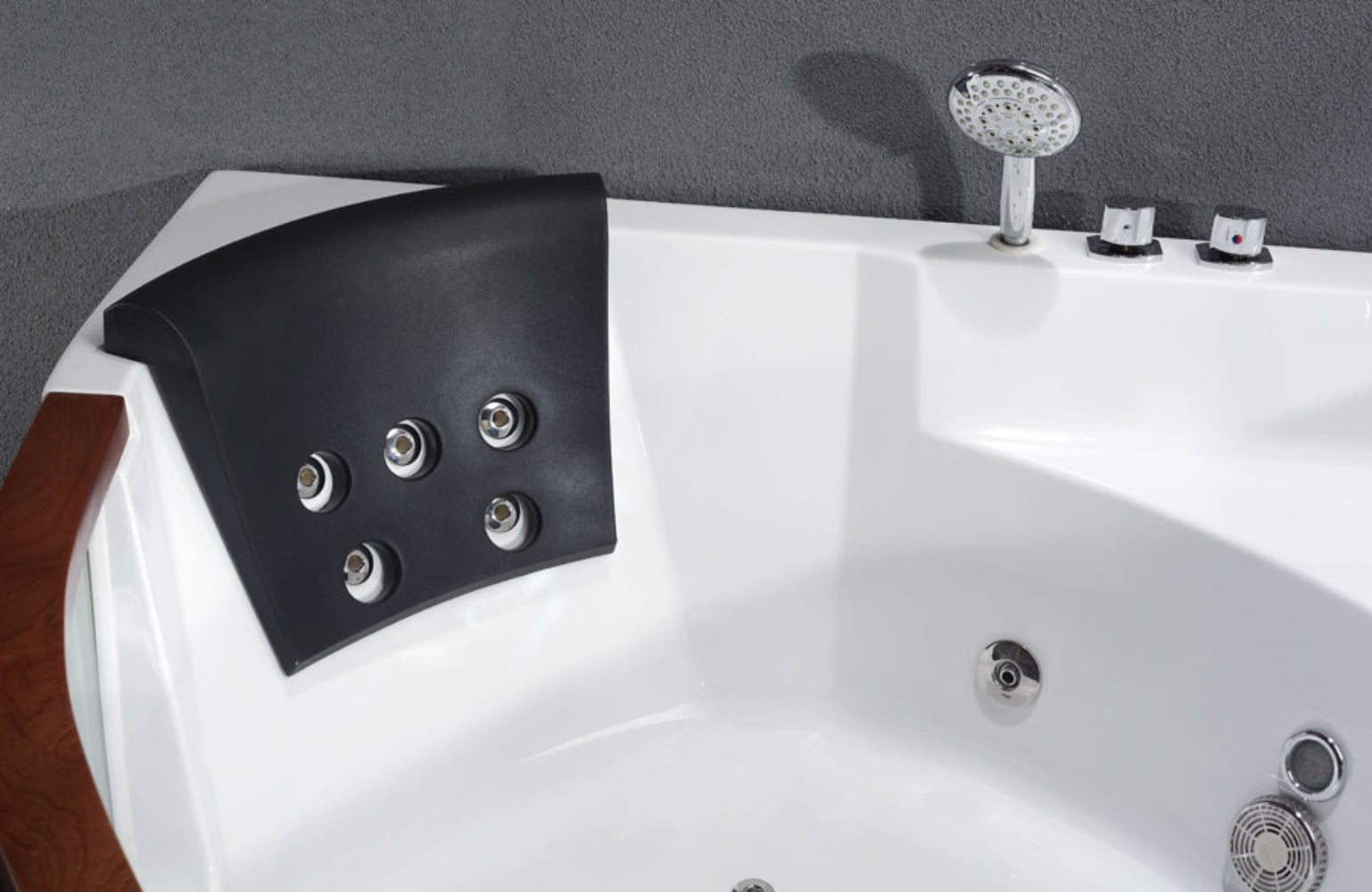 EAGO - 5 ft Clear Rounded Corner Acrylic Whirlpool Bathtub for Two | AM197ETL EAGO - 5 ft Clear Rounded Corner Acrylic Whirlpool Bathtub for Two | AM197ETL