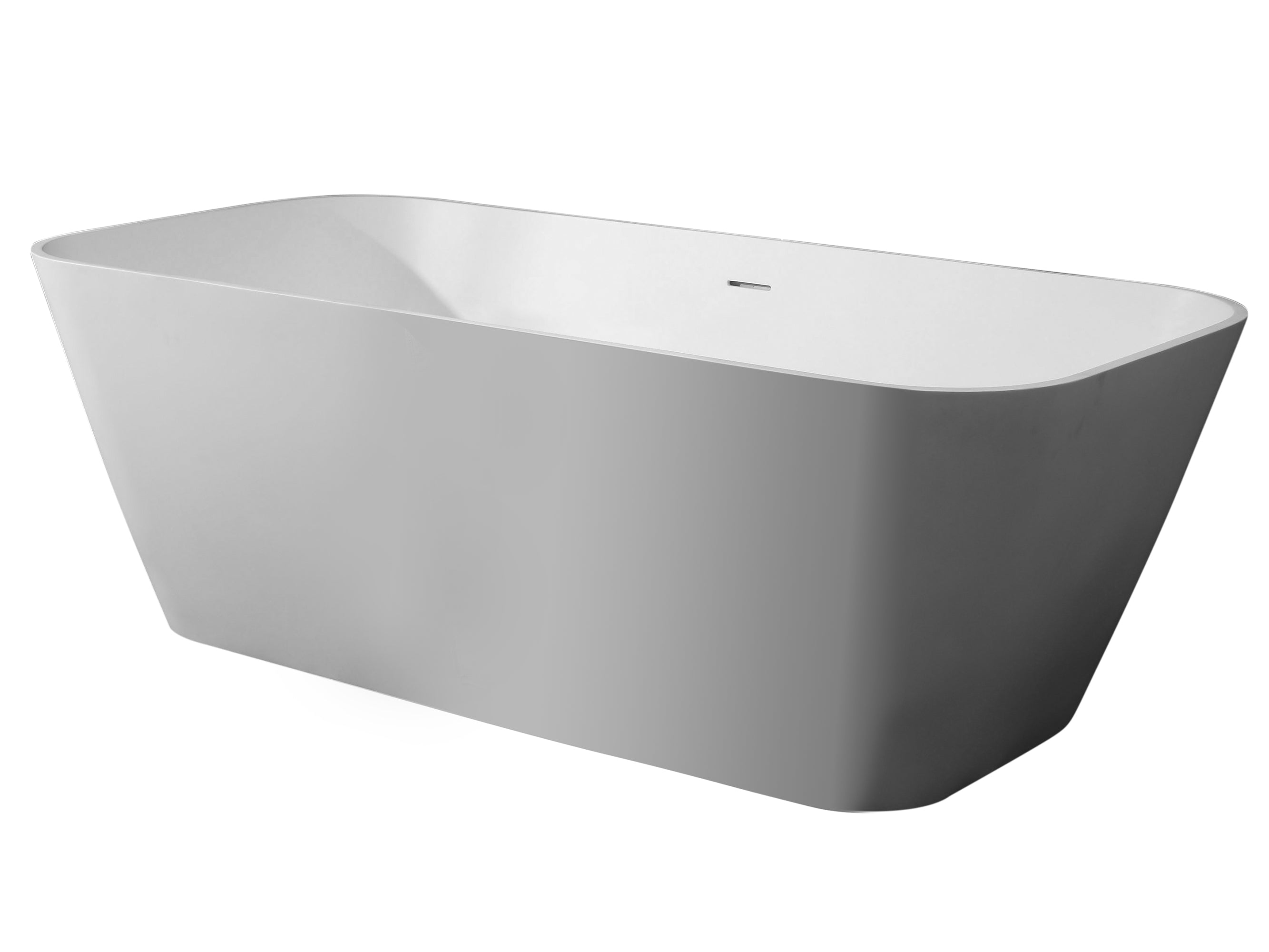 ALFI Brand - 67" White Rectangular Solid Surface Smooth Resin Soaking Bathtub | AB9952 ALFI Brand - 67" White Rectangular Solid Surface Smooth Resin Soaking Bathtub | AB9952