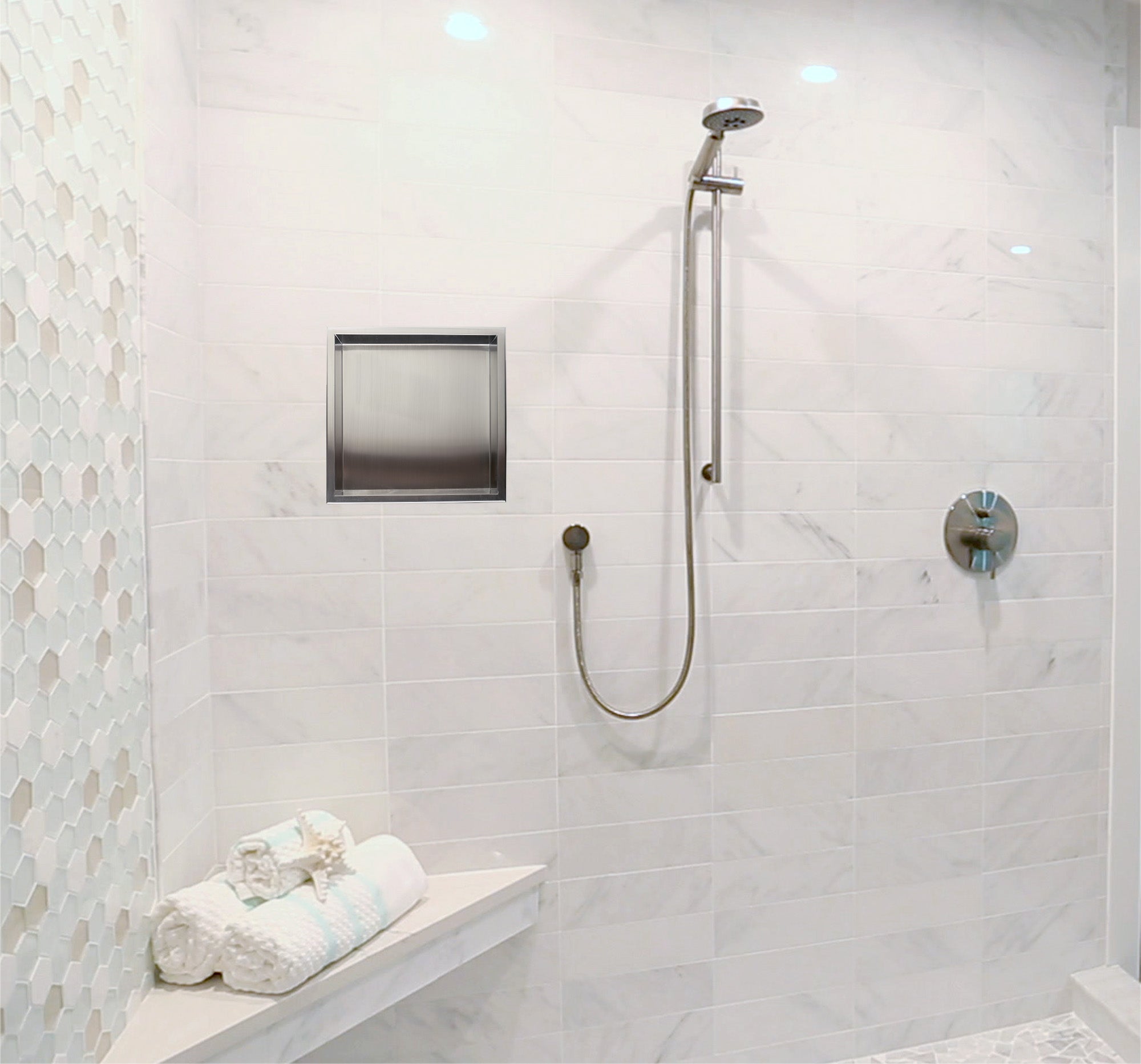 ALFI Brand - Brushed Nickel Sliding Rail Hand Held Shower Head Set with Hose | AB7938-BN ALFI Brand - Brushed Nickel Sliding Rail Hand Held Shower Head Set with Hose | AB7938-BN