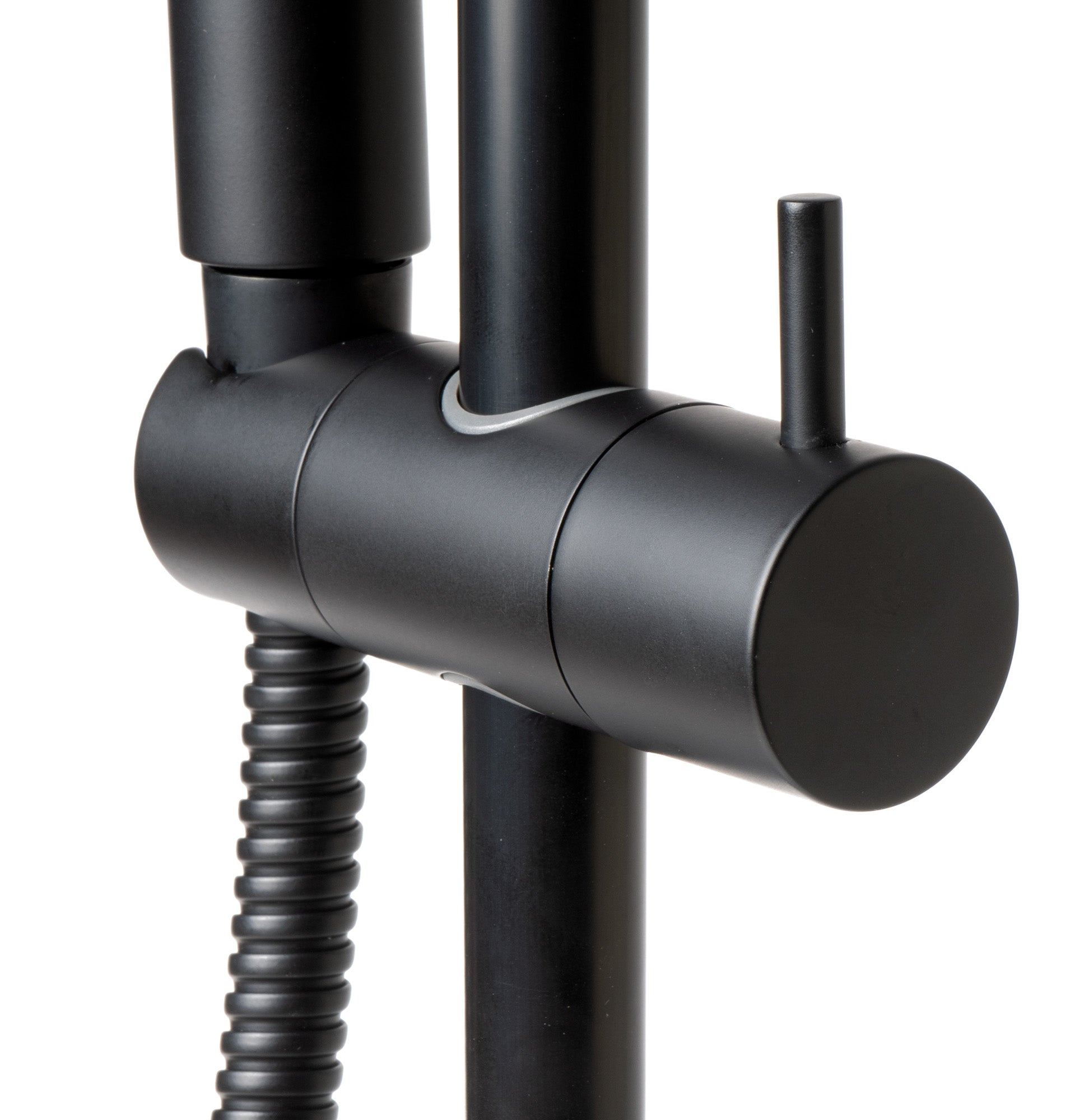 ALFI Brand - Black Matte Round Sliding Rail Hand Shower Set | AB7938-BM ALFI Brand - Black Matte Round Sliding Rail Hand Shower Set | AB7938-BM
