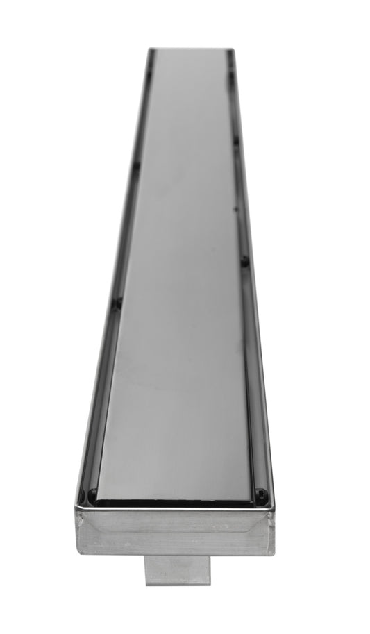 ALFI Brand - 36" Modern Polished Stainless Steel Linear Shower Drain with Solid Cover | ABLD36B-PSS