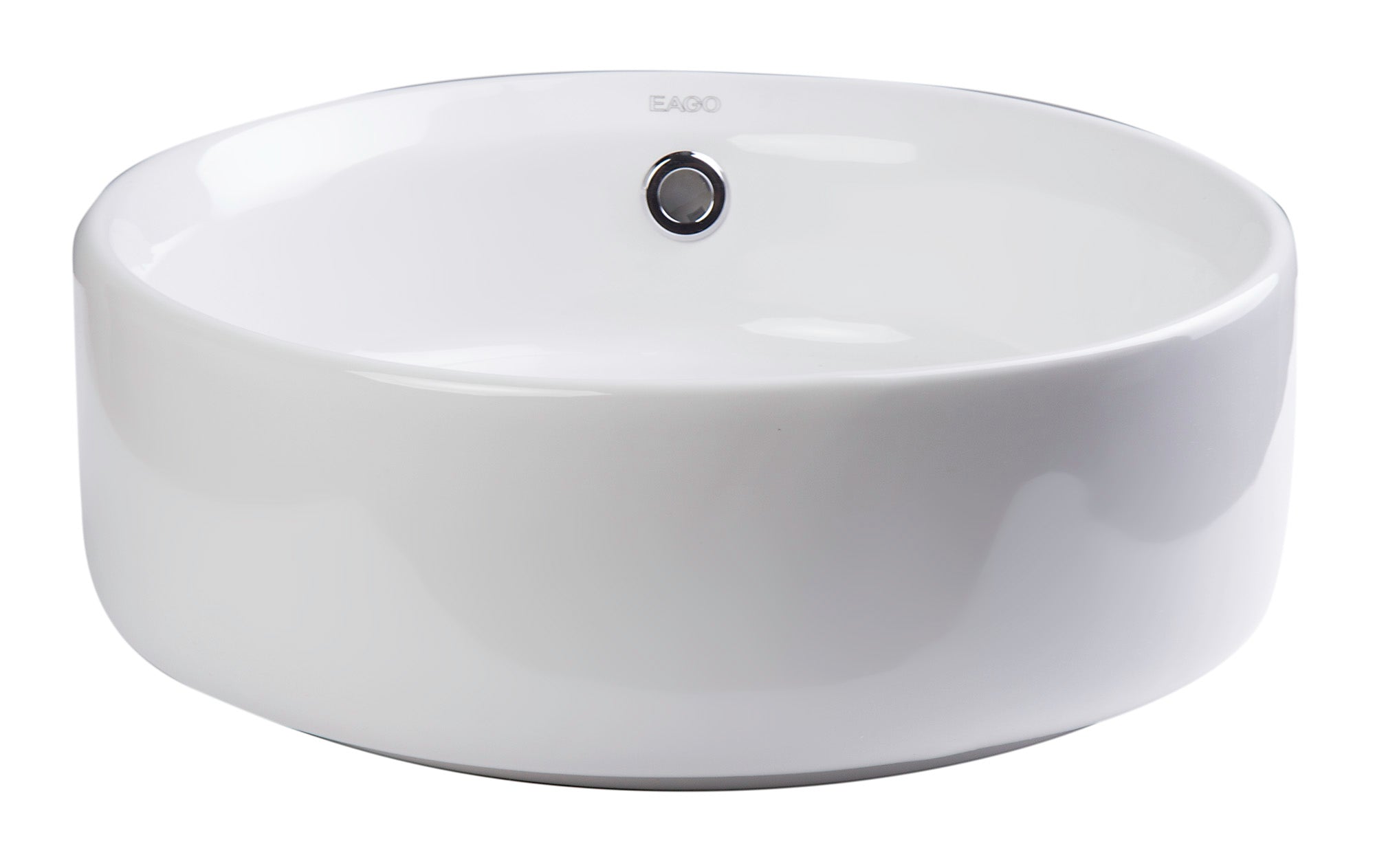 EAGO - 16" ROUND CERAMIC ABOVE MOUNT BATHROOM BASIN VESSEL SINK | BA129 EAGO - 16" ROUND CERAMIC ABOVE MOUNT BATHROOM BASIN VESSEL SINK | BA129