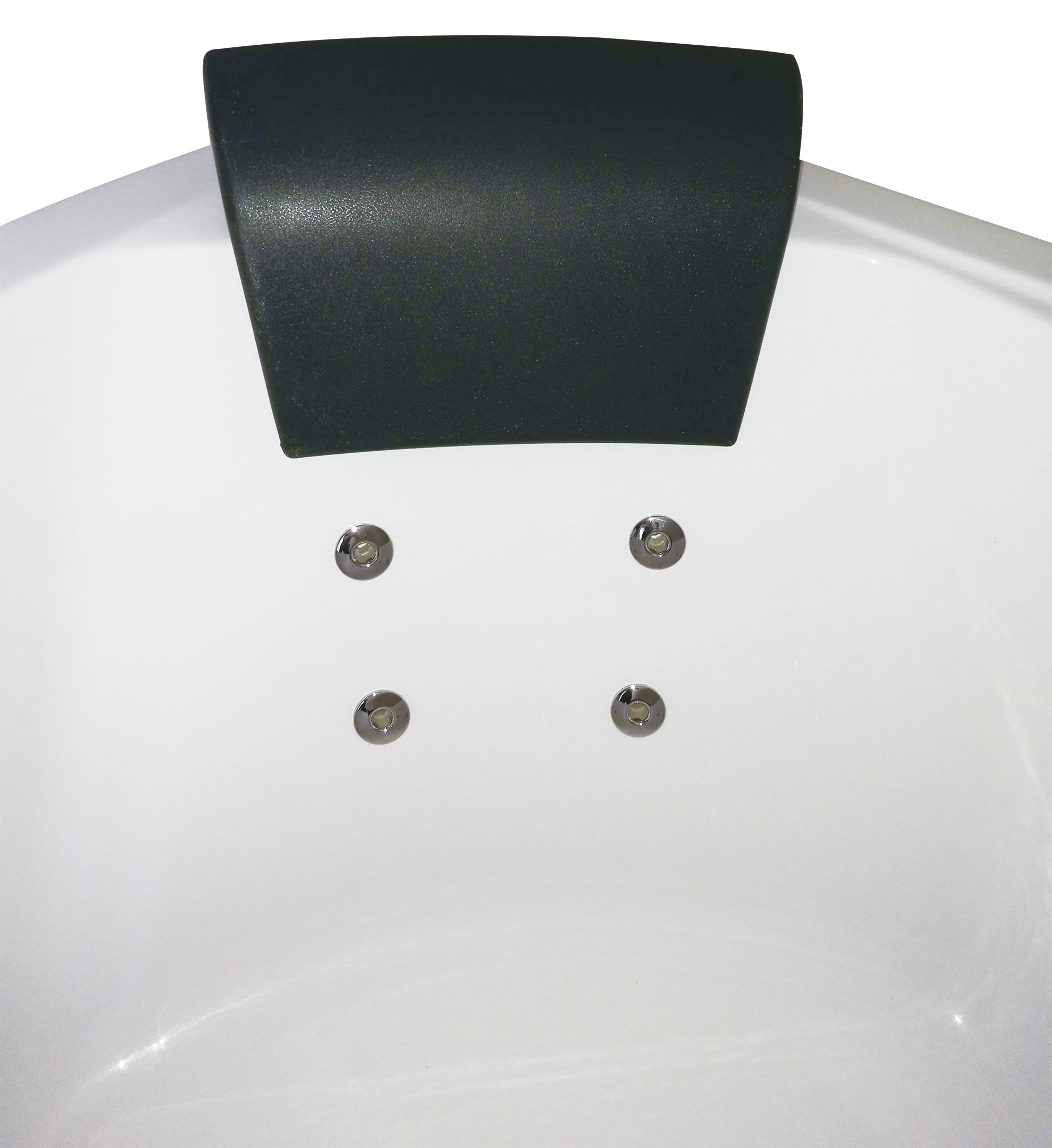 EAGO - 5' Rounded Modern Double Seat Corner Whirlpool Bath Tub with Fixtures | AM200 EAGO - 5' Rounded Modern Double Seat Corner Whirlpool Bath Tub with Fixtures | AM200