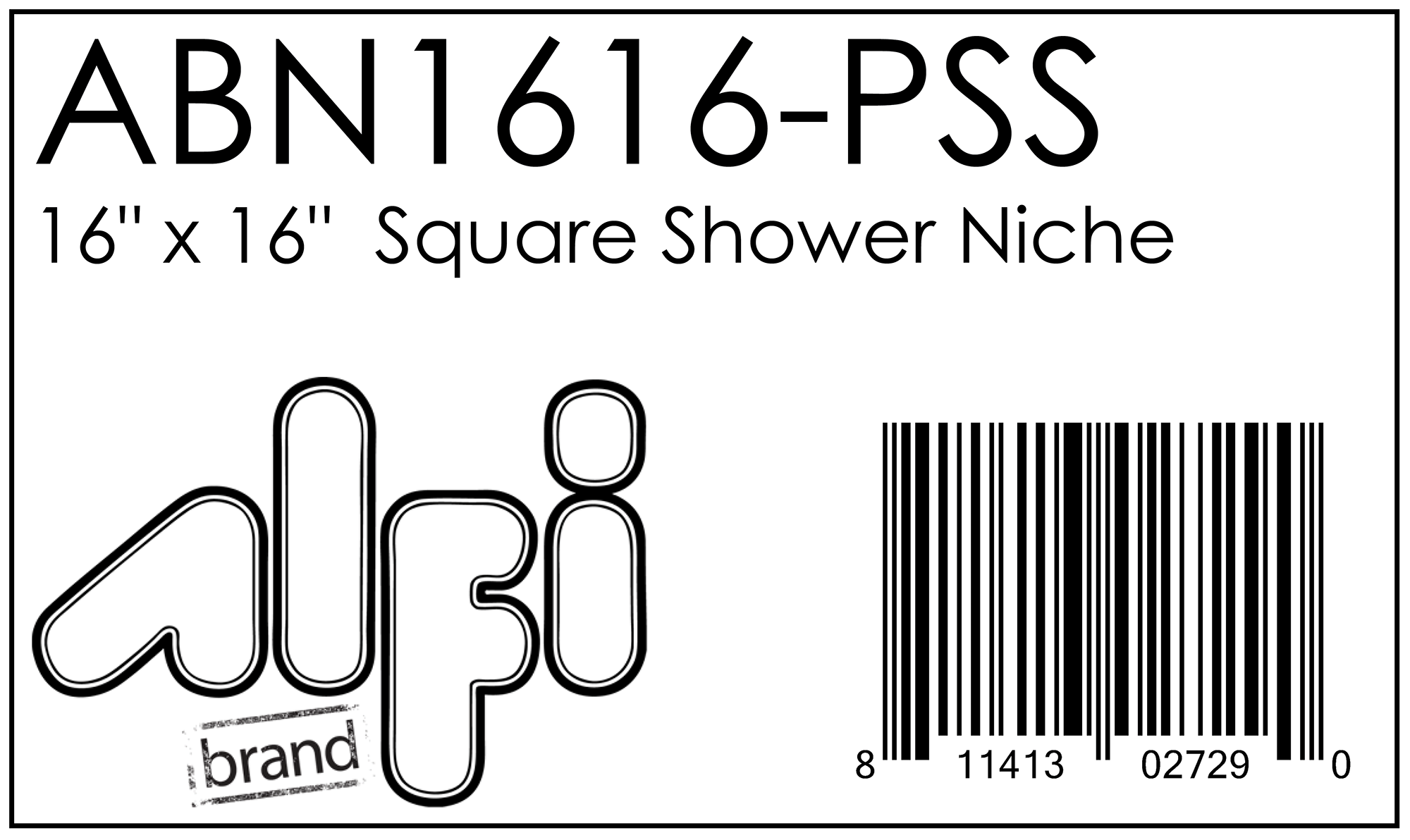 ALFI Brand - 16 x 16 Polished Stainless Steel Square Single Shelf Bath Shower Niche | ABN1616-PSS ALFI Brand - 16 x 16 Polished Stainless Steel Square Single Shelf Bath Shower Niche | ABN1616-PSS