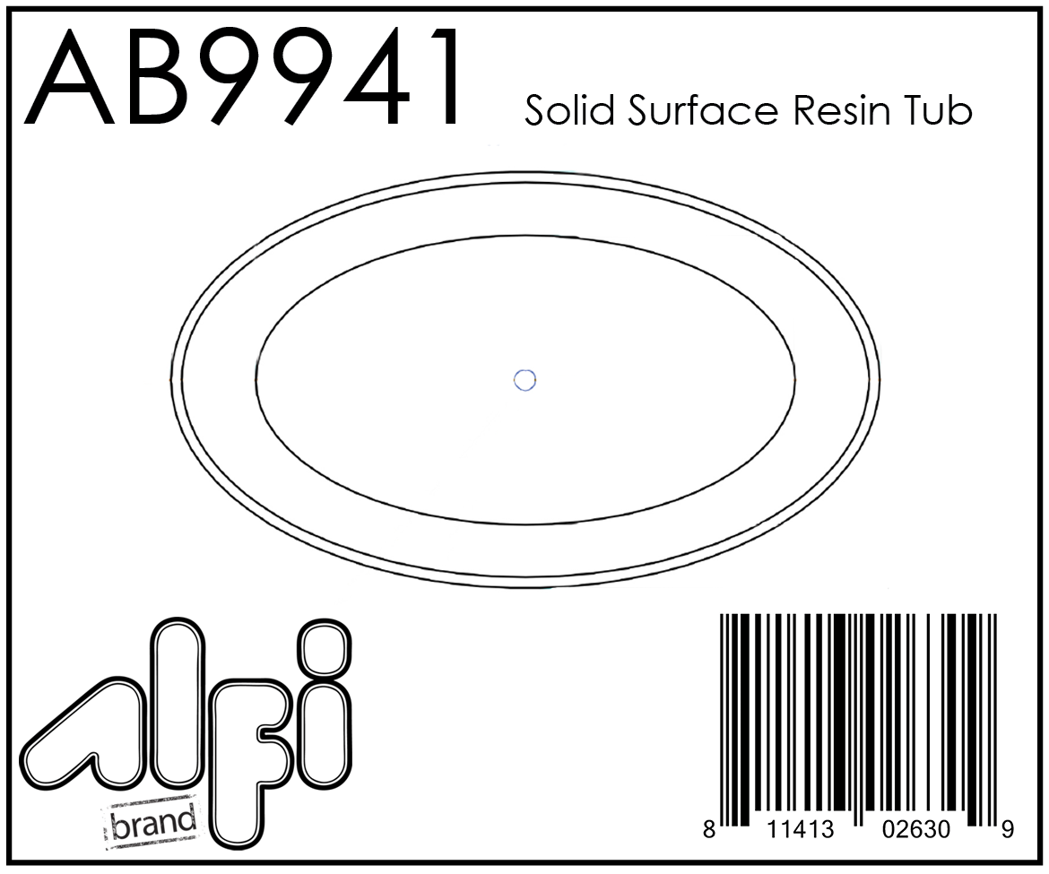 ALFI Brand - 67" White Oval Solid Surface Smooth Resin Soaking Bathtub | AB9941 ALFI Brand - 67" White Oval Solid Surface Smooth Resin Soaking Bathtub | AB9941