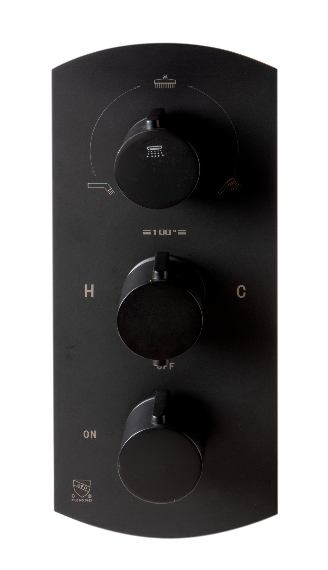 ALFI Brand - Black Matte 3-Way Thermostatic Valve Shower Mixer Round Knobs | AB4001-BM ALFI Brand - Black Matte 3-Way Thermostatic Valve Shower Mixer Round Knobs | AB4001-BM