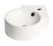 ALFI Brand - White 17" Tiny Corner Wall Mounted Ceramic Sink with Faucet Hole | ABC121