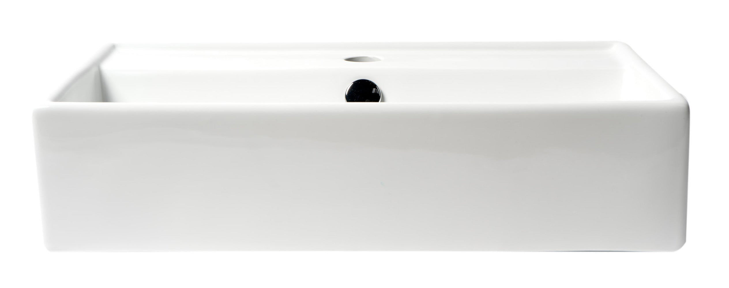 ALFI Brand - White 22" Rectangular Wall Mounted Ceramic Sink with Faucet Hole | ABC122 ALFI Brand - White 22" Rectangular Wall Mounted Ceramic Sink with Faucet Hole | ABC122