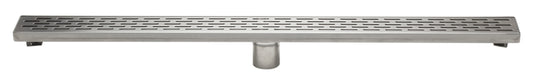 ALFI Brand - 36" Modern Stainless Steel Linear Shower Drain with Groove Holes | ABLD36C-BSS