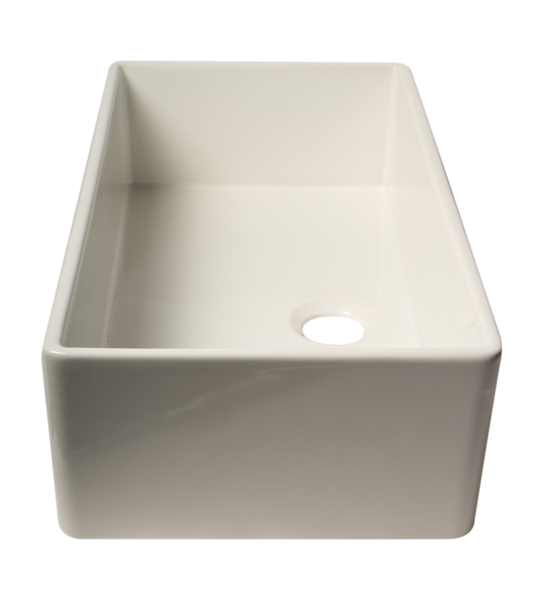 ALFI Brand - White 36" Smooth Apron Single Bowl Fireclay Farm Sink | AB536-W ALFI Brand - White 36" Smooth Apron Single Bowl Fireclay Farm Sink | AB536-W