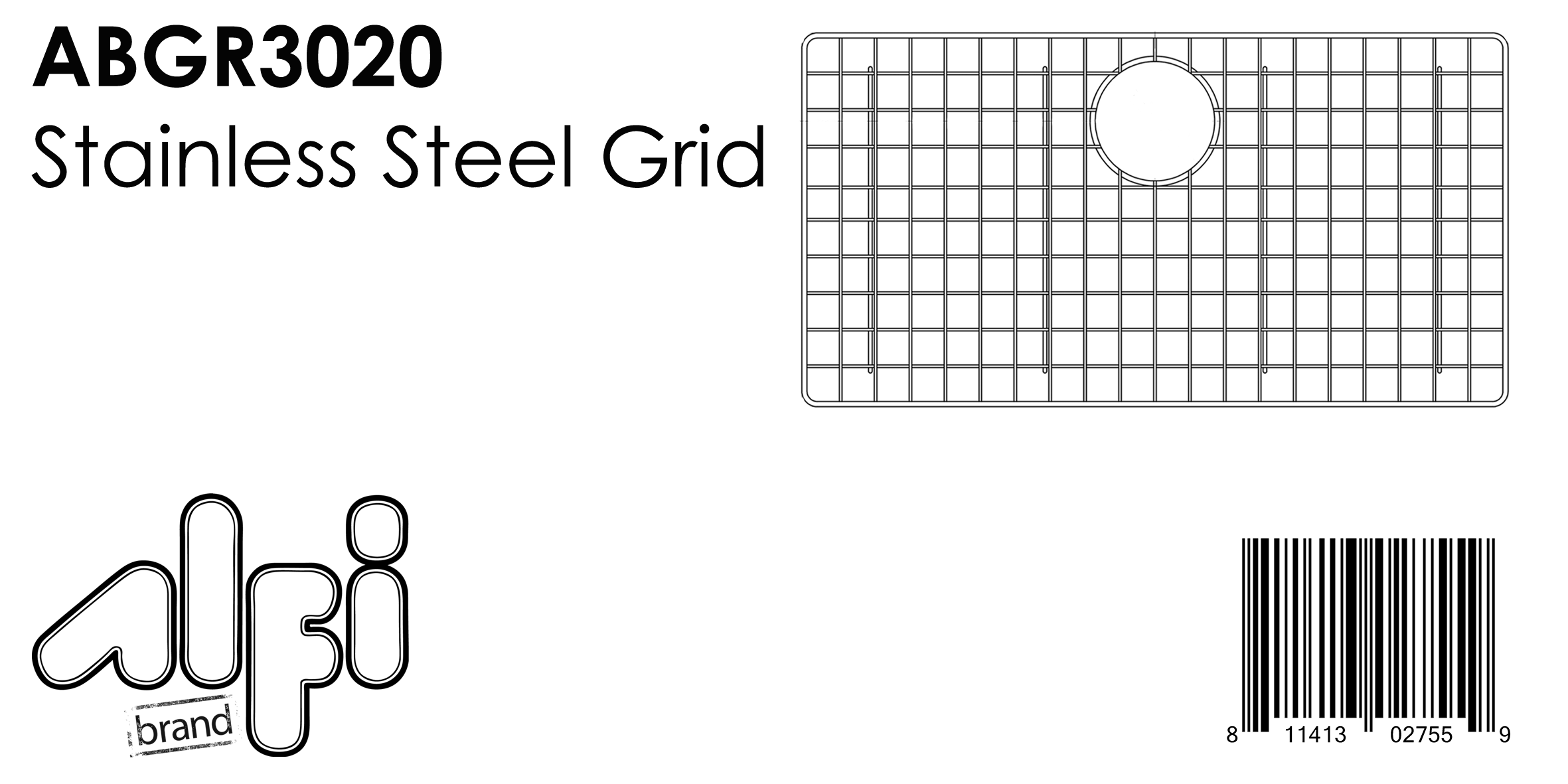 ALFI Brand - Stainless Steel Grid for AB3020DI and AB3020UM | ABGR3020 ALFI Brand - Stainless Steel Grid for AB3020DI and AB3020UM | ABGR3020