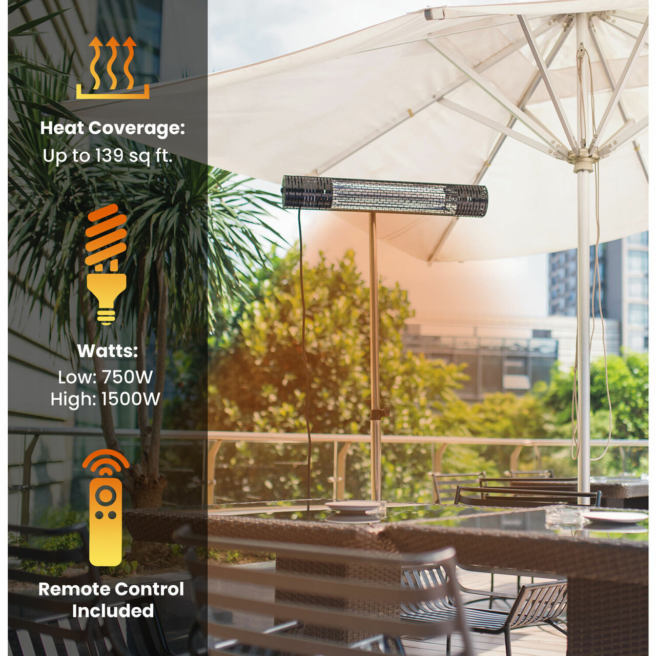 Hanover Electric Outdoor Heaters HAN1031ICSLV-SD Hanover Electric Outdoor Heaters HAN1031ICSLV-SD