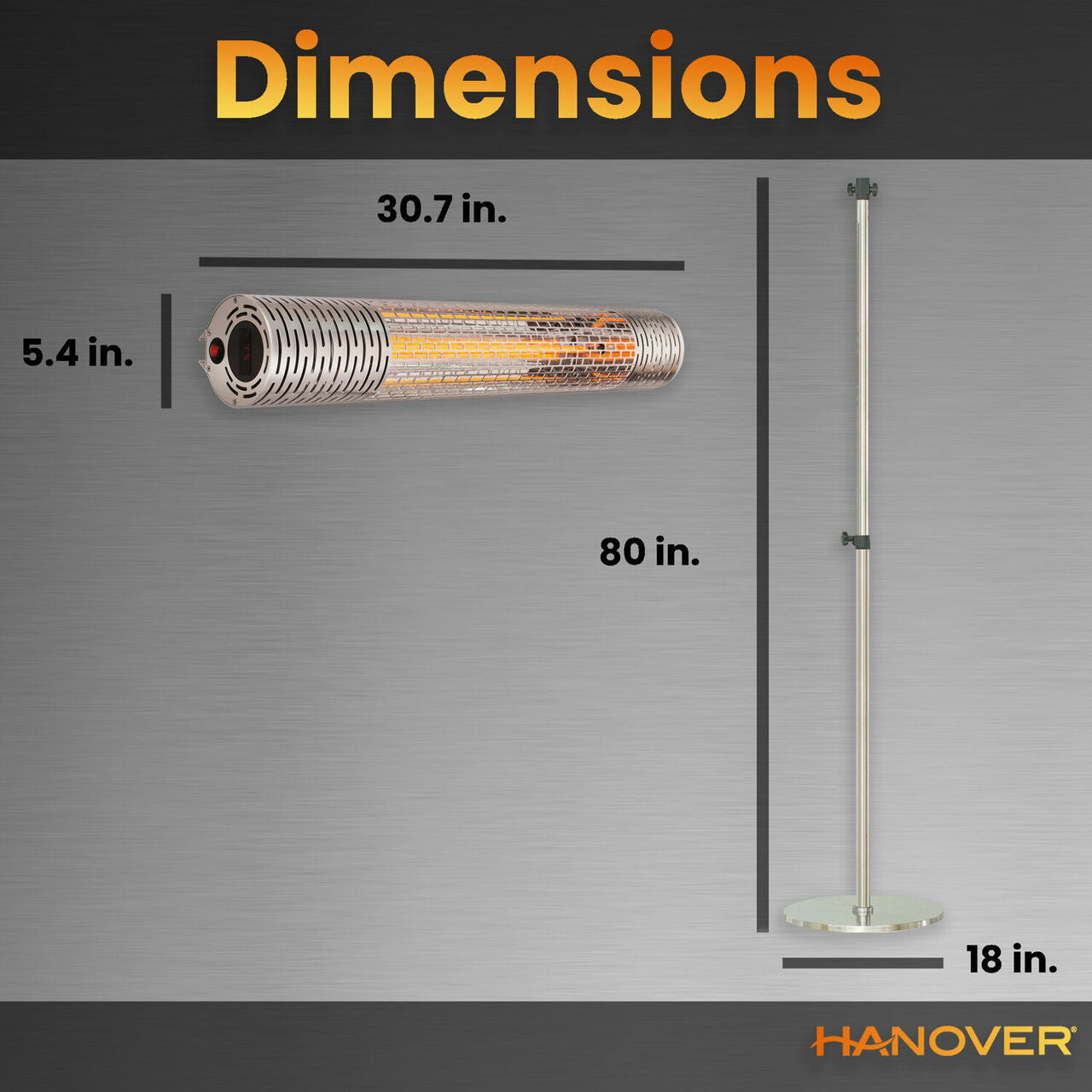 Hanover Electric Outdoor Heaters HAN1031ICSLV-SD Hanover Electric Outdoor Heaters HAN1031ICSLV-SD