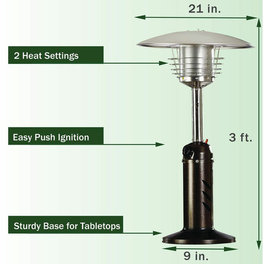 Hanover Table Top Patio Heater HANHT0203SS