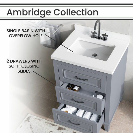 Hanover Bathroom Vanities HANVN0104 24 0GR